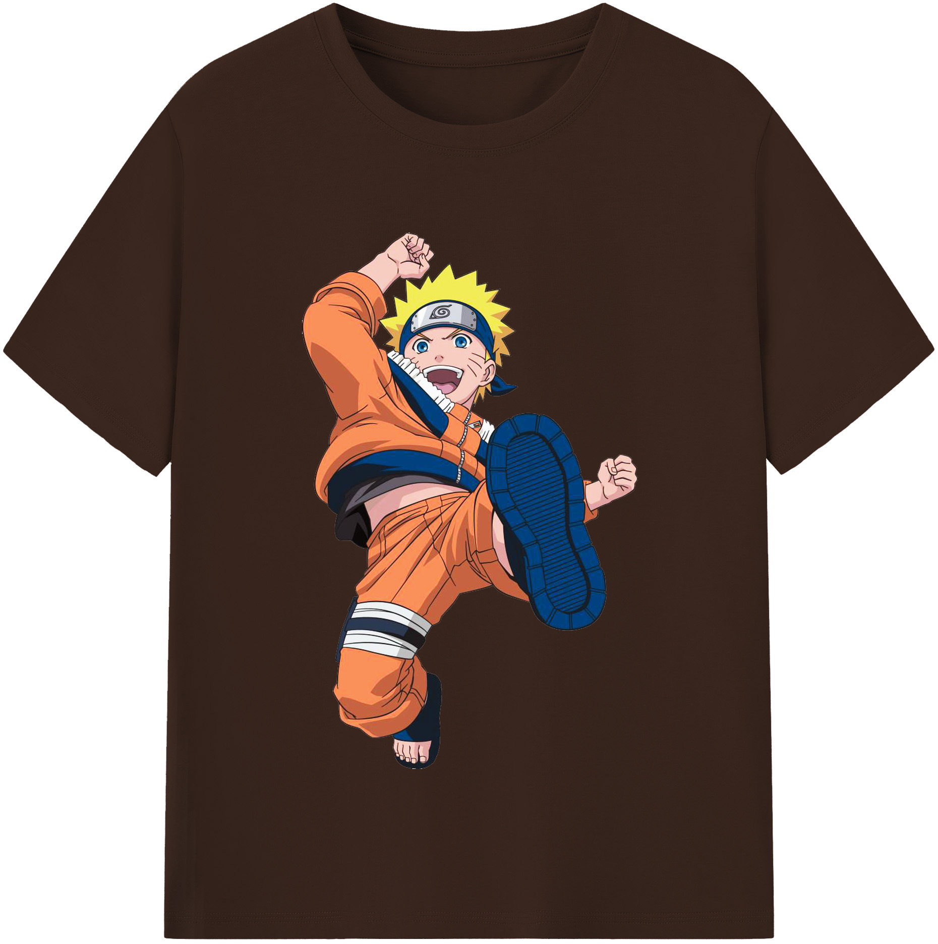 （画像用） NARUTO -ナルト- うずまき ナルト Uzumaki Naruto 綿100％半袖Tシャツ（フロントプリント）