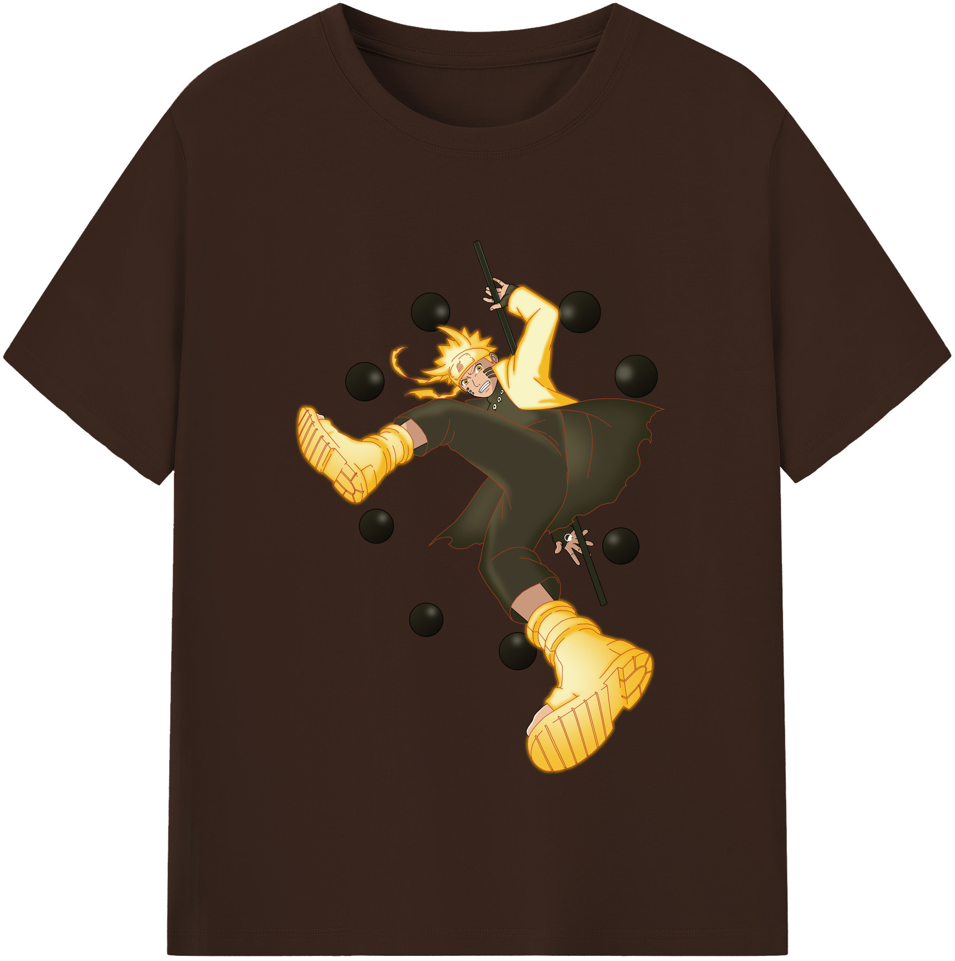 （画像用） NARUTO -ナルト- うずまき ナルト Uzumaki Naruto 綿100％半袖Tシャツ（フロントプリント）