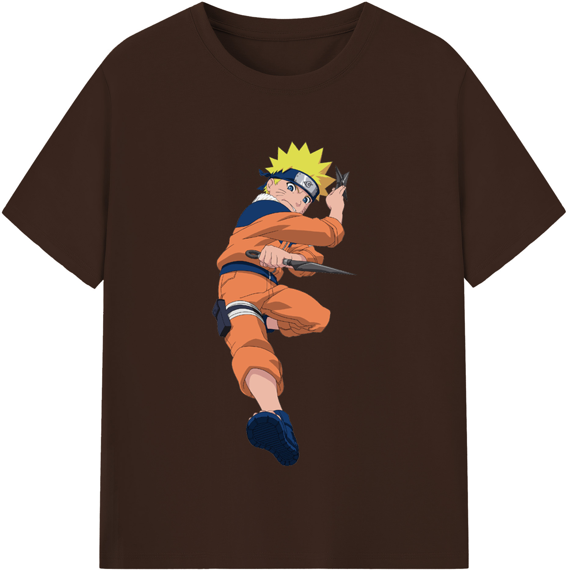 （画像用） NARUTO -ナルト- うずまき ナルト Uzumaki Naruto 綿100％半袖Tシャツ（フロントプリント）