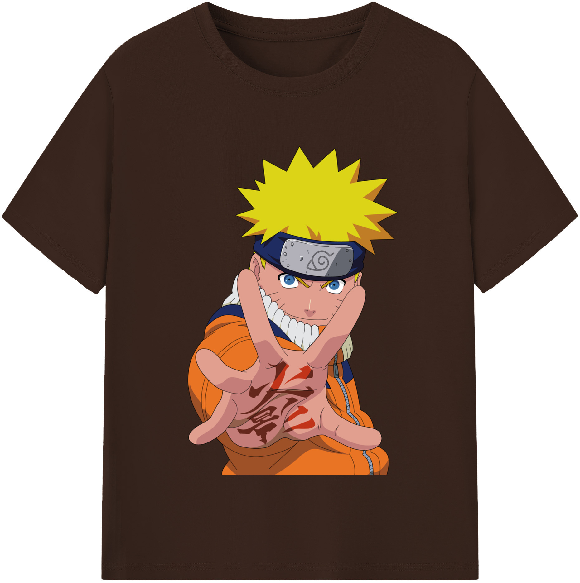 （画像用） NARUTO -ナルト- うずまき ナルト Uzumaki Naruto 綿100％半袖Tシャツ（フロントプリント）
