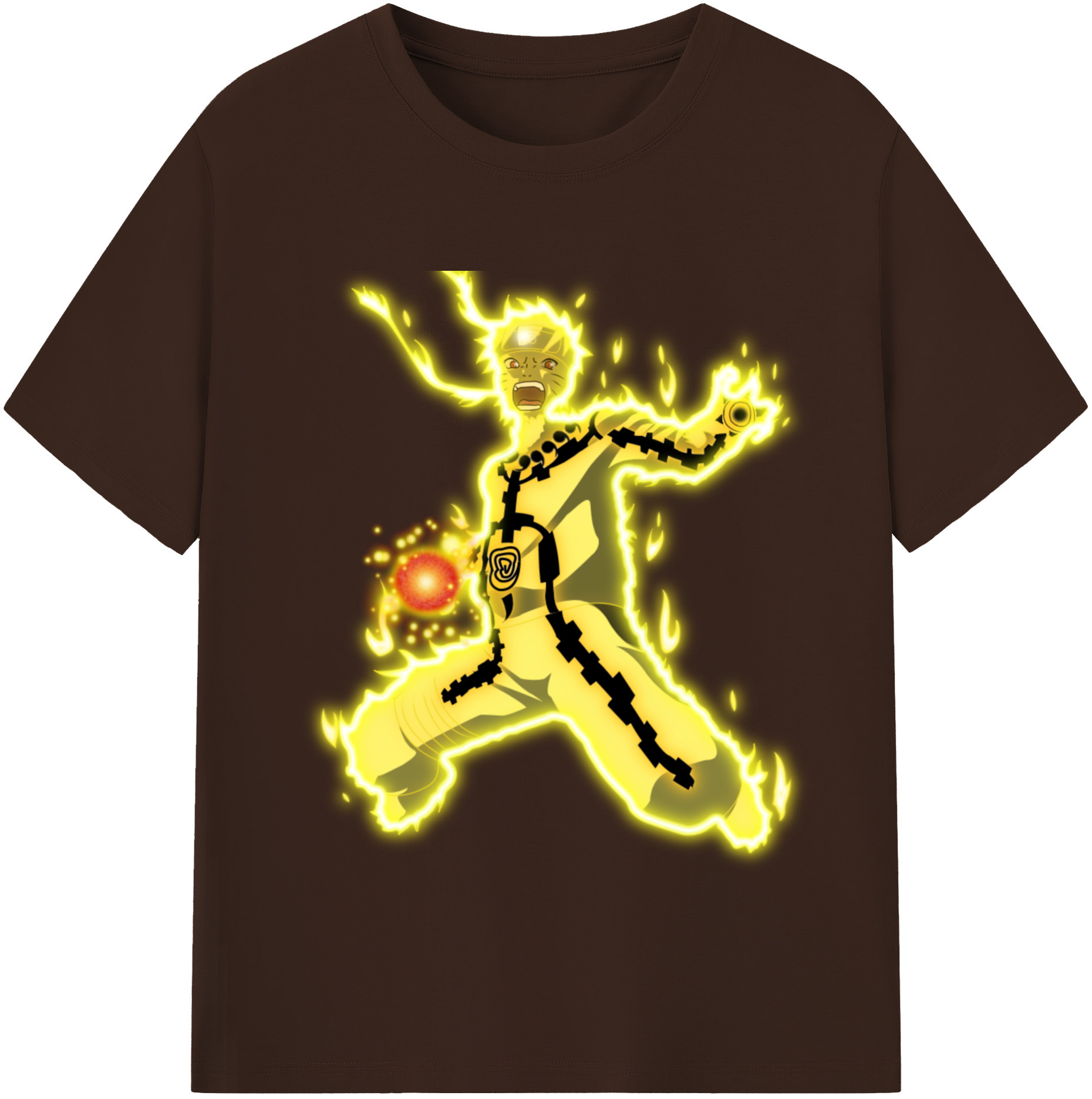 （画像用） NARUTO -ナルト- うずまき ナルト Uzumaki Naruto 綿100％半袖Tシャツ（フロントプリント）