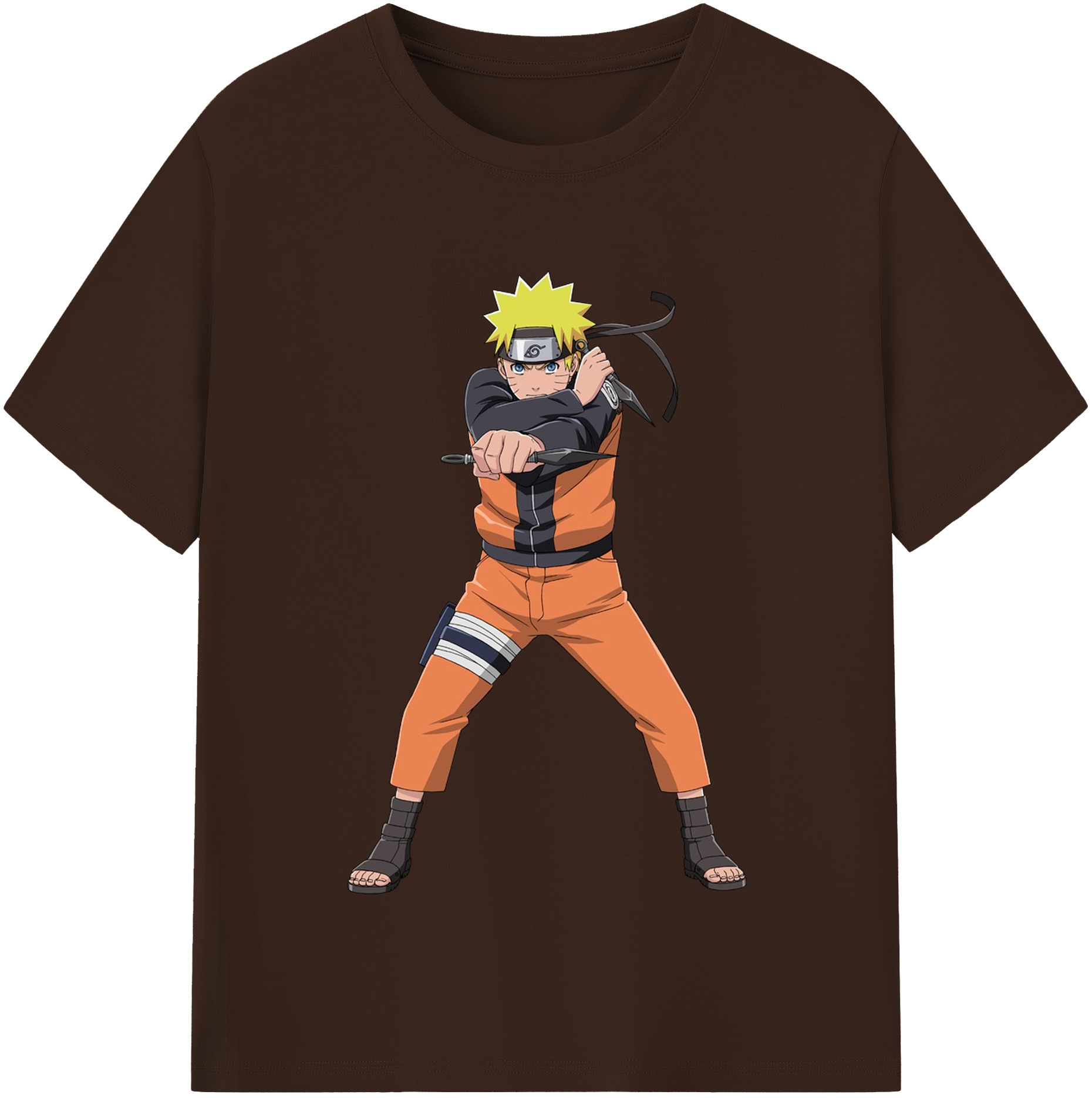 （画像用） NARUTO -ナルト- うずまき ナルト Uzumaki Naruto 綿100％半袖Tシャツ（フロントプリント）