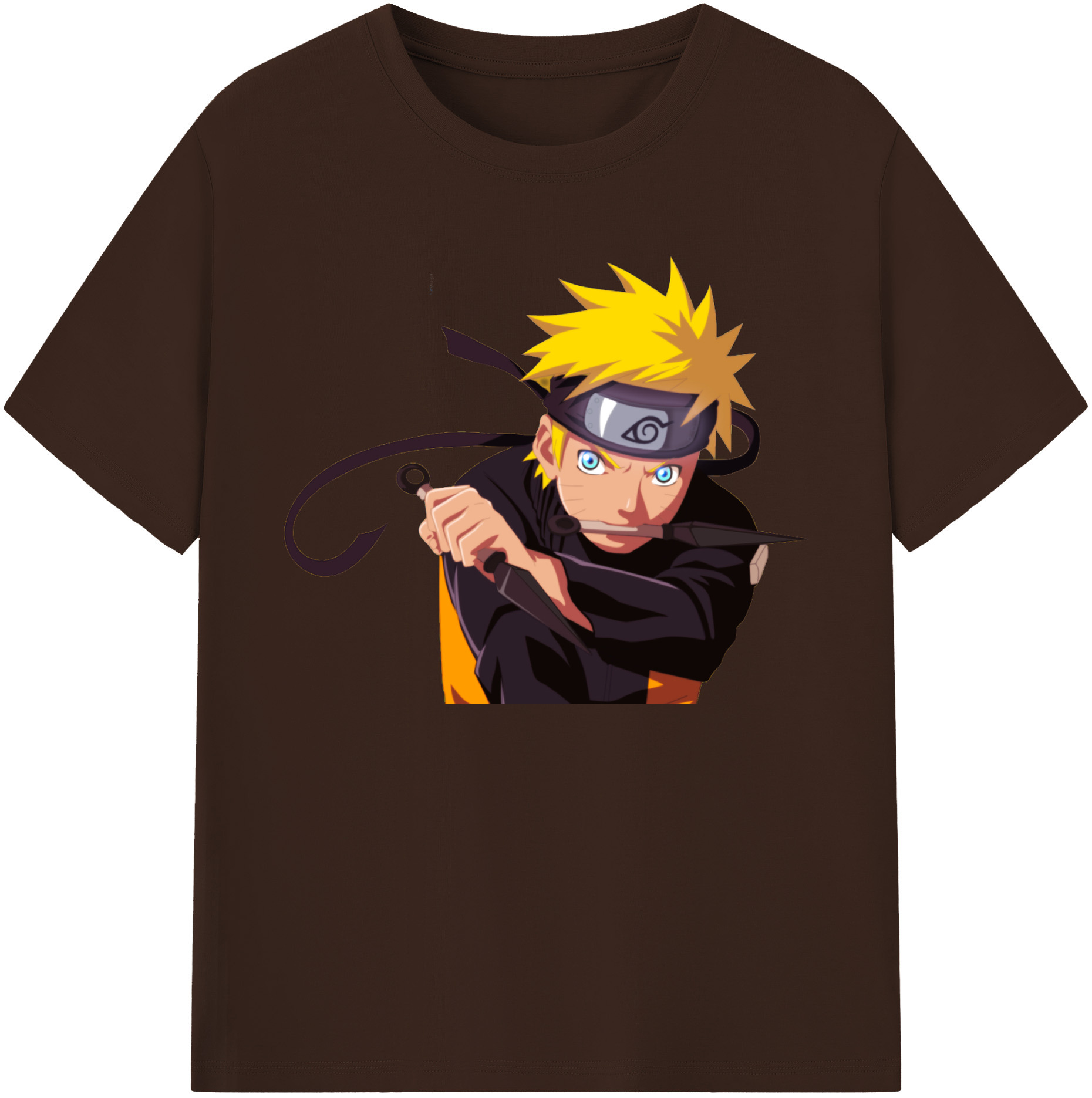 （画像用） NARUTO -ナルト- うずまき ナルト Uzumaki Naruto 綿100％半袖Tシャツ（フロントプリント）