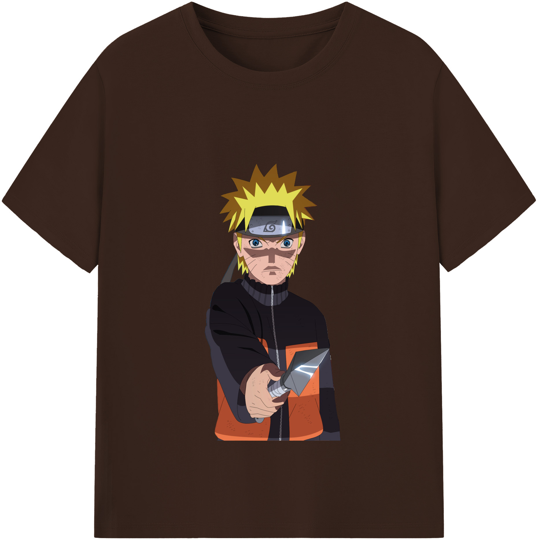 （画像用） NARUTO -ナルト- うずまき ナルト Uzumaki Naruto 綿100％半袖Tシャツ（フロントプリント）