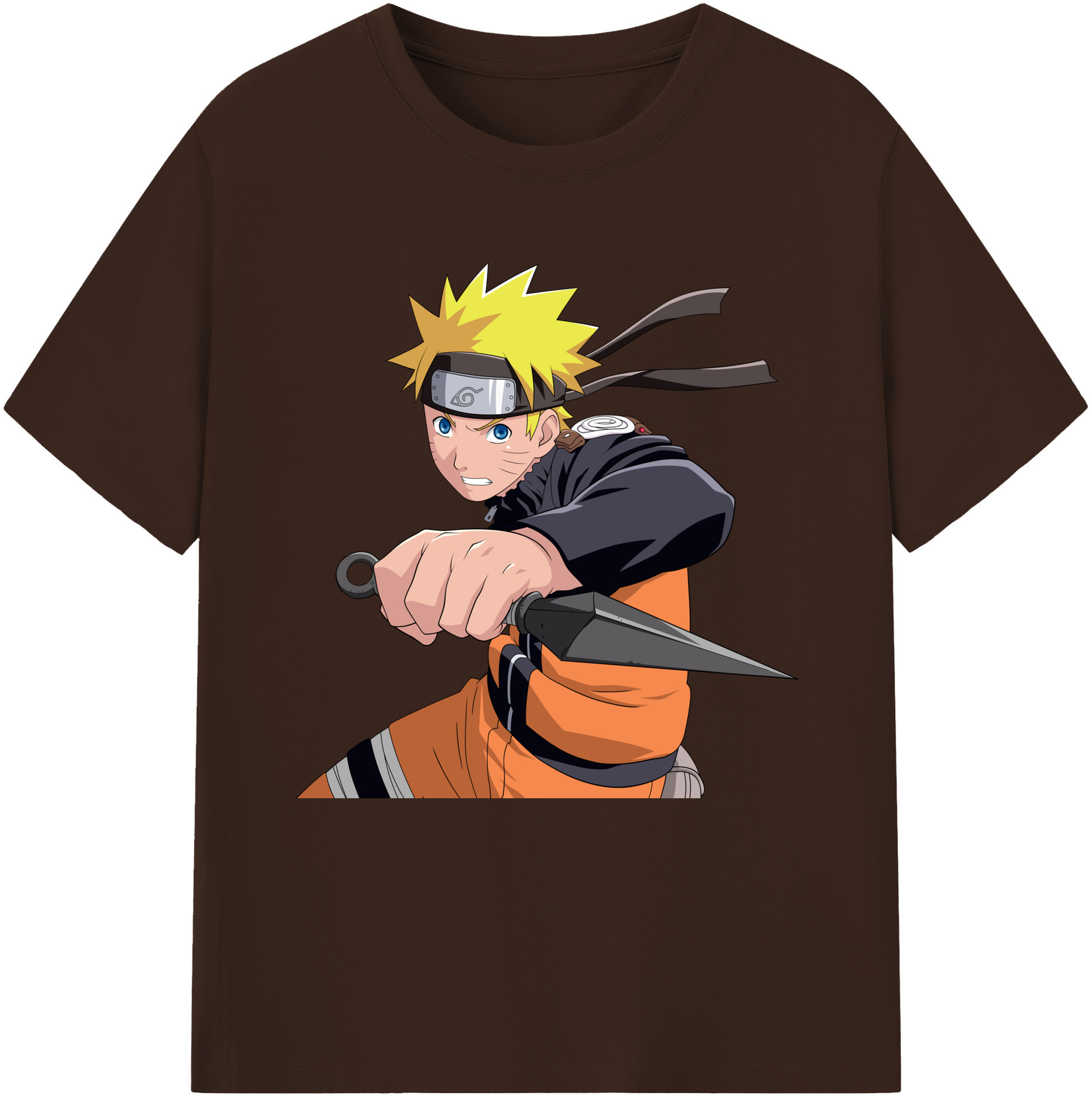 （画像用） NARUTO -ナルト- うずまき ナルト Uzumaki Naruto 綿100％半袖Tシャツ（フロントプリント）