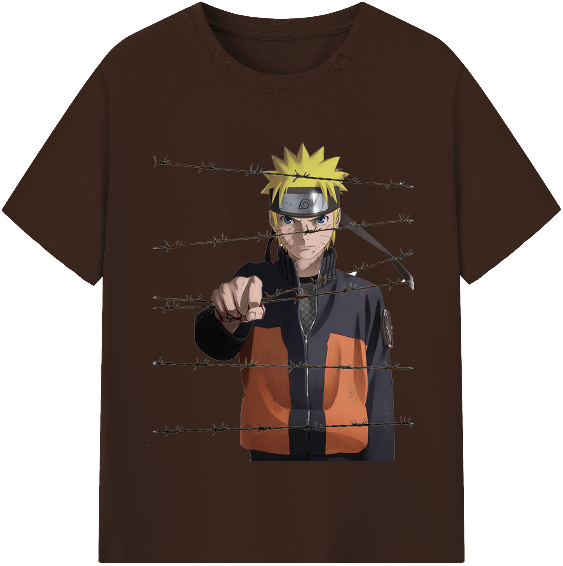 （画像用） NARUTO -ナルト- うずまき ナルト Uzumaki Naruto 綿100％半袖Tシャツ（フロントプリント）
