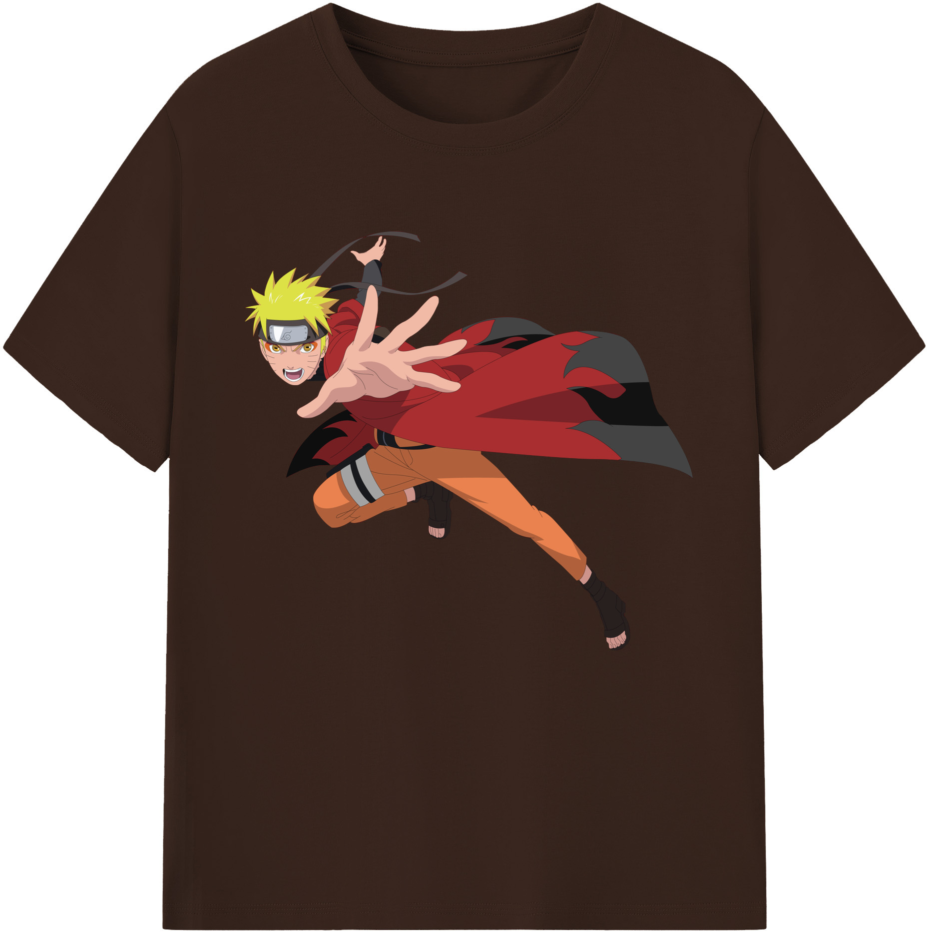 （画像用） NARUTO -ナルト- うずまき ナルト Uzumaki Naruto 綿100％半袖Tシャツ（フロントプリント）