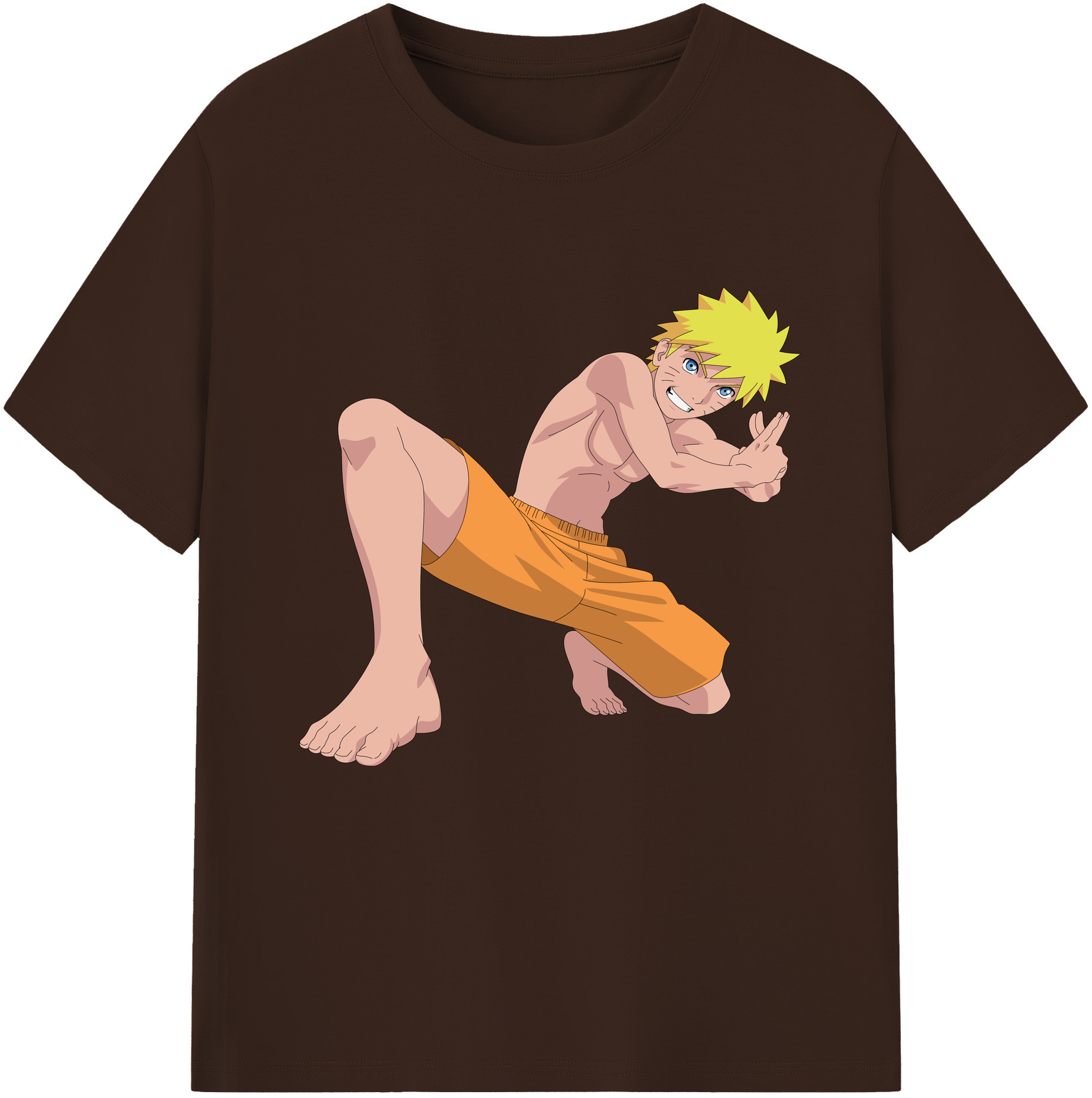 （画像用） NARUTO -ナルト- うずまき ナルト Uzumaki Naruto 綿100％半袖Tシャツ（フロントプリント）