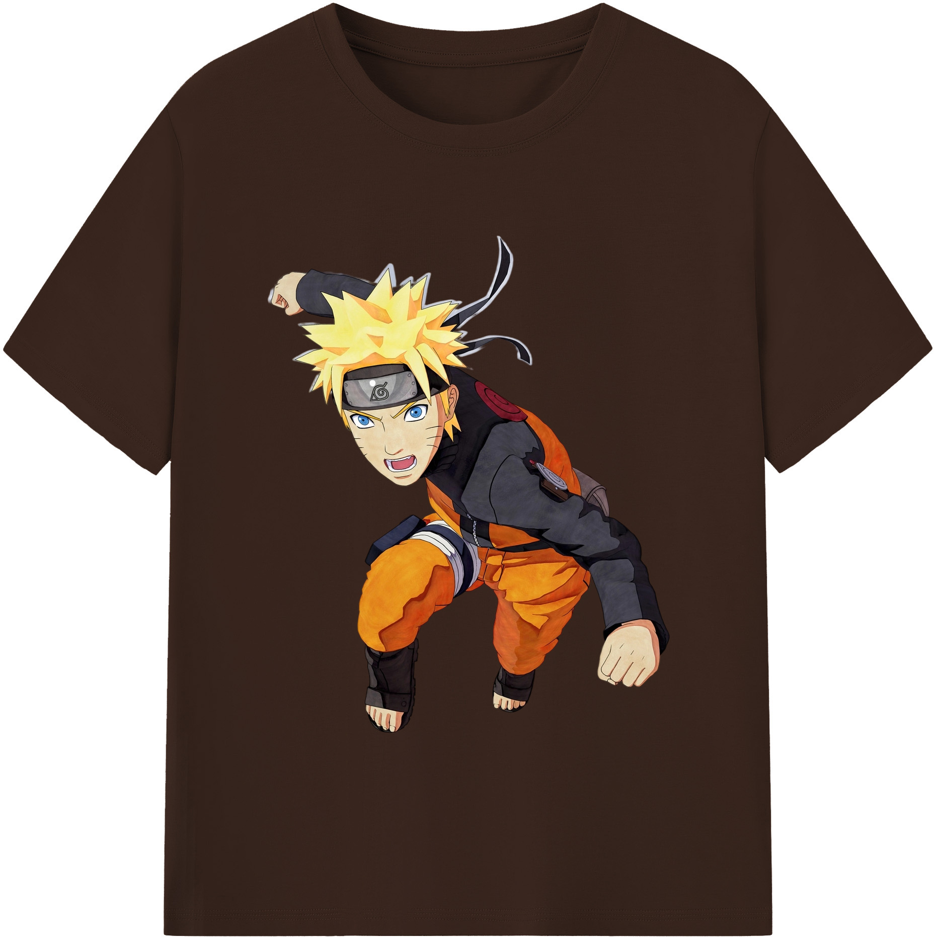 （画像用） NARUTO -ナルト- うずまき ナルト Uzumaki Naruto 綿100％半袖Tシャツ（フロントプリント）