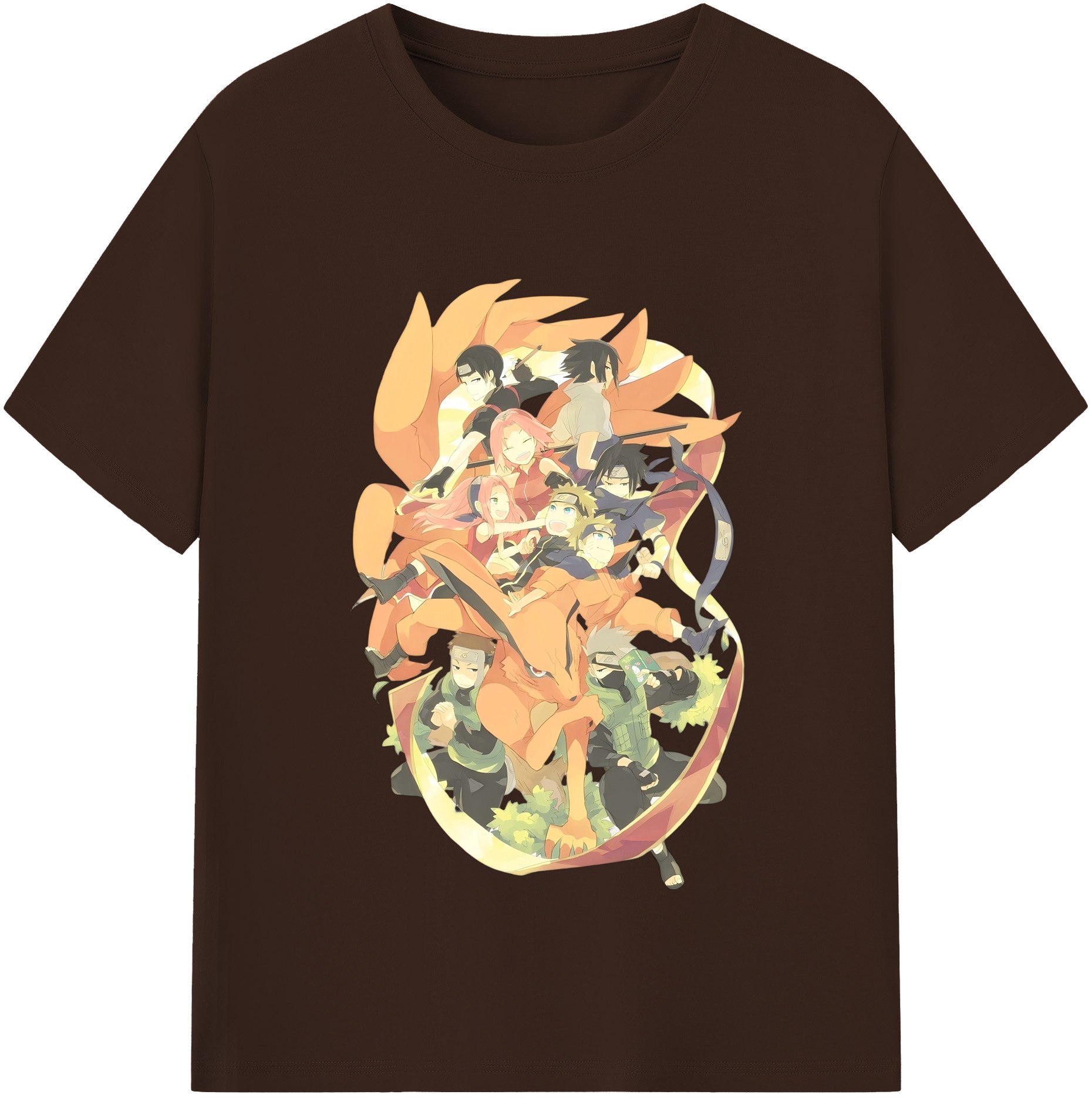 （画像用） NARUTO -ナルト- うずまき ナルト Uzumaki Naruto 綿100％半袖Tシャツ（フロントプリント）