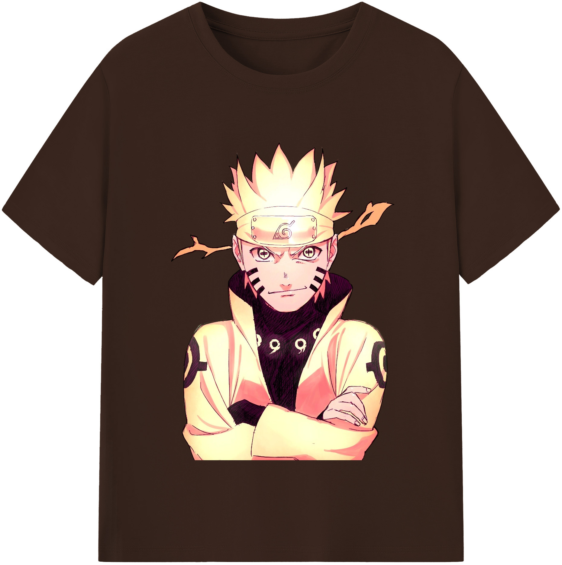 （画像用） NARUTO -ナルト- うずまき ナルト Uzumaki Naruto 綿100％半袖Tシャツ（フロントプリント）