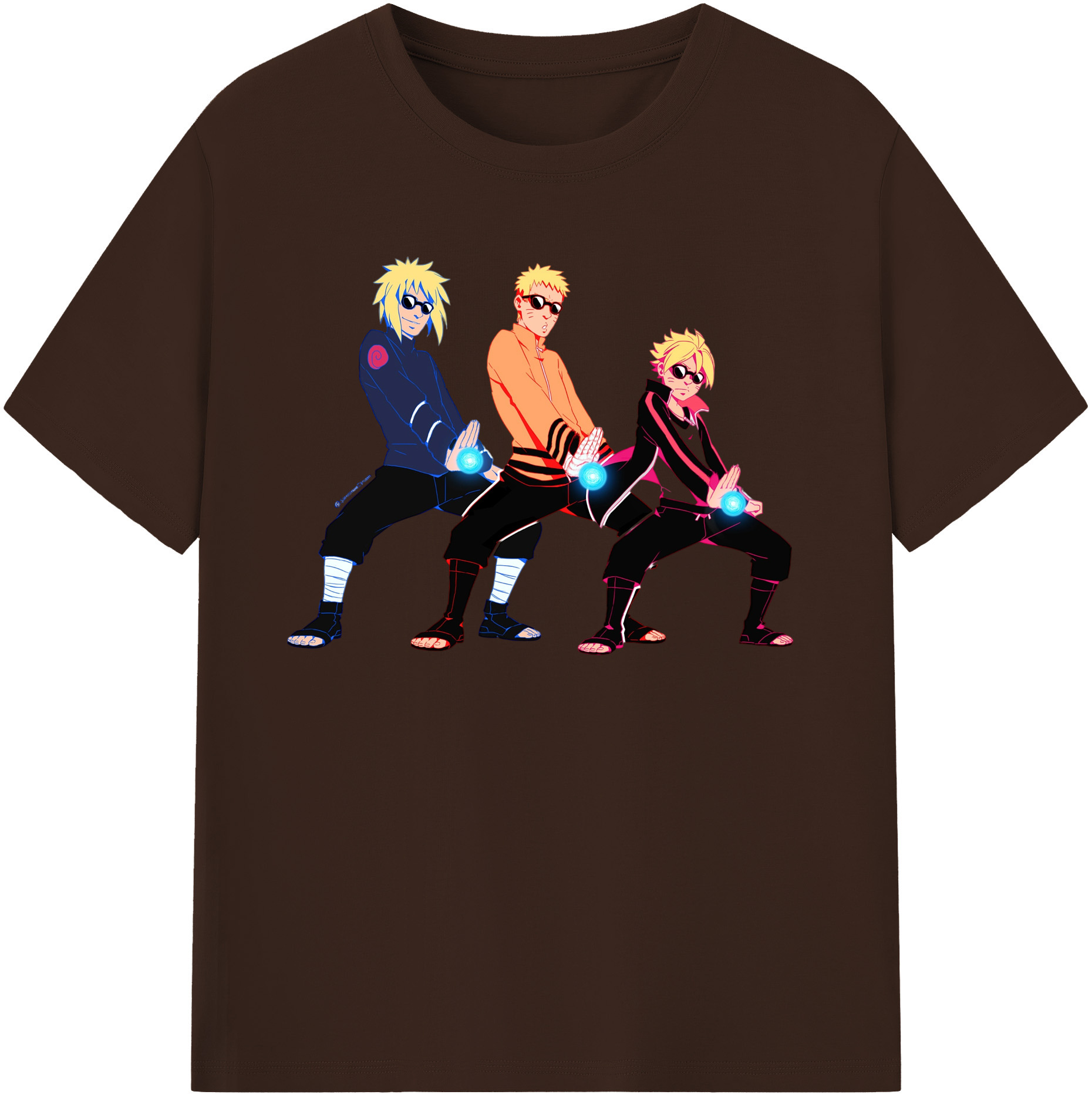 （画像用） NARUTO -ナルト- うずまき ナルト Uzumaki Naruto 綿100％半袖Tシャツ（フロントプリント）