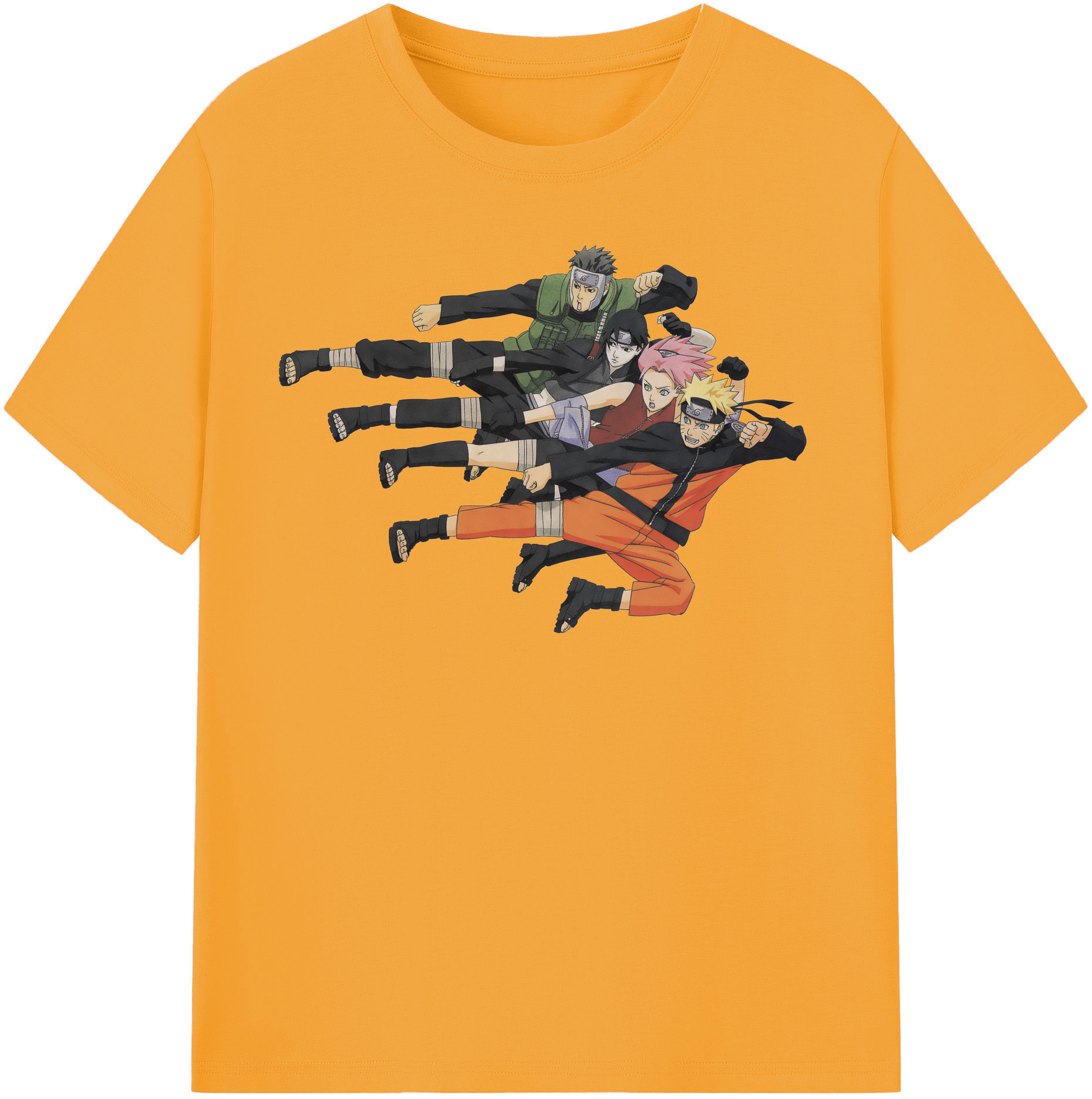 （画像用） NARUTO -ナルト- うずまき ナルト Uzumaki Naruto 綿100％半袖Tシャツ（フロントプリント）