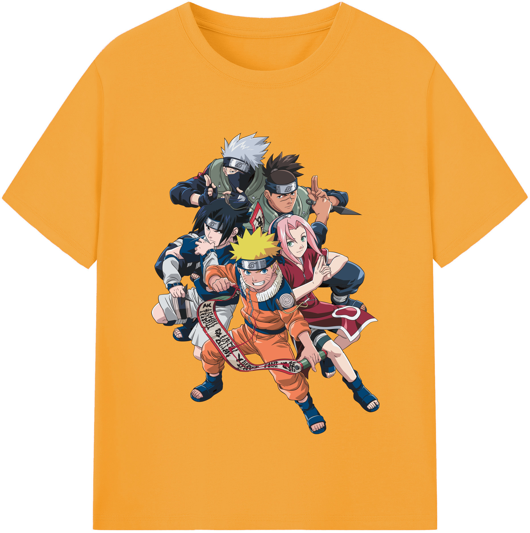 （画像用） NARUTO -ナルト- うずまき ナルト Uzumaki Naruto 綿100％半袖Tシャツ（フロントプリント）