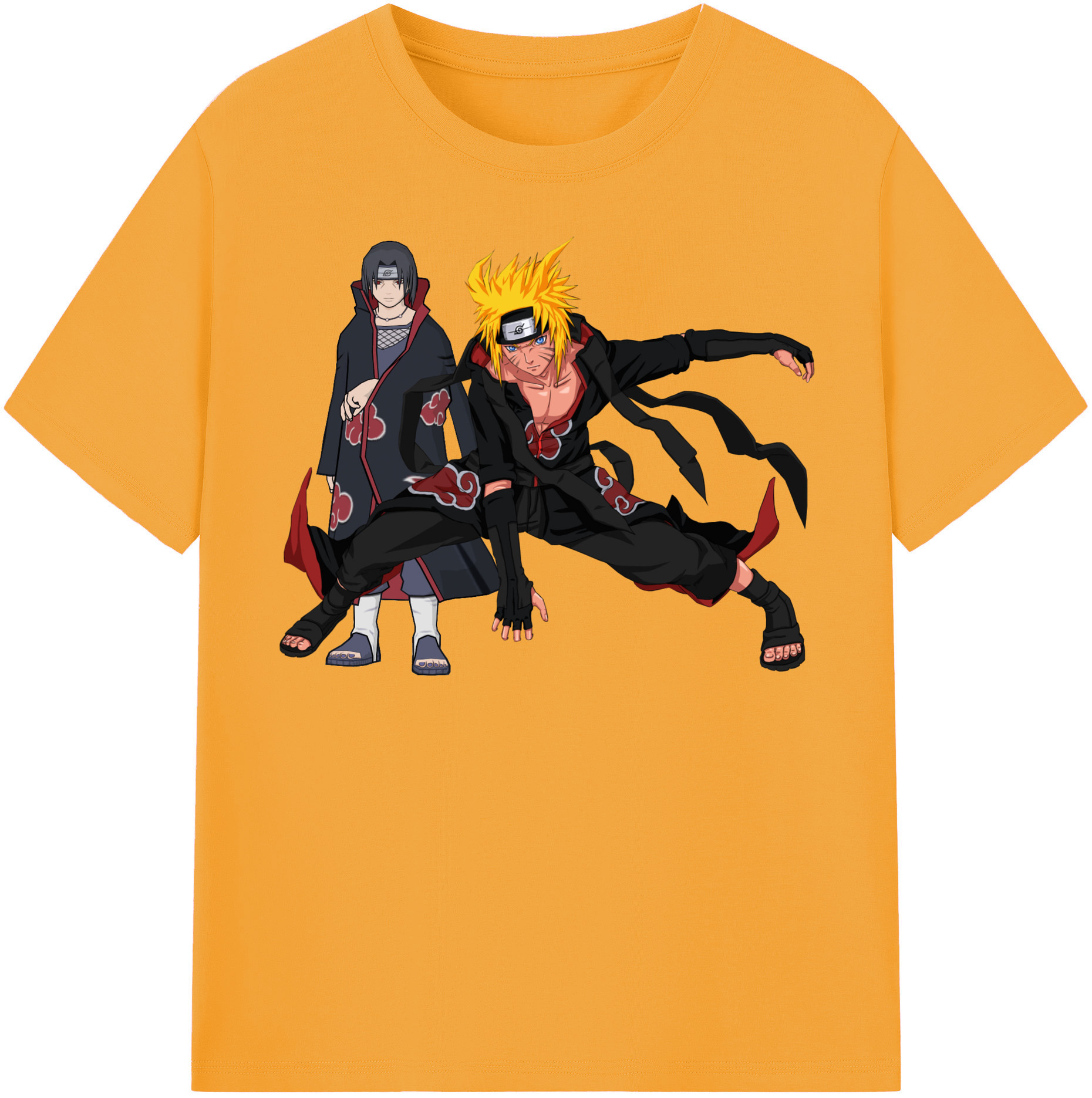 （画像用） NARUTO -ナルト- うずまき ナルト Uzumaki Naruto 綿100％半袖Tシャツ（フロントプリント）