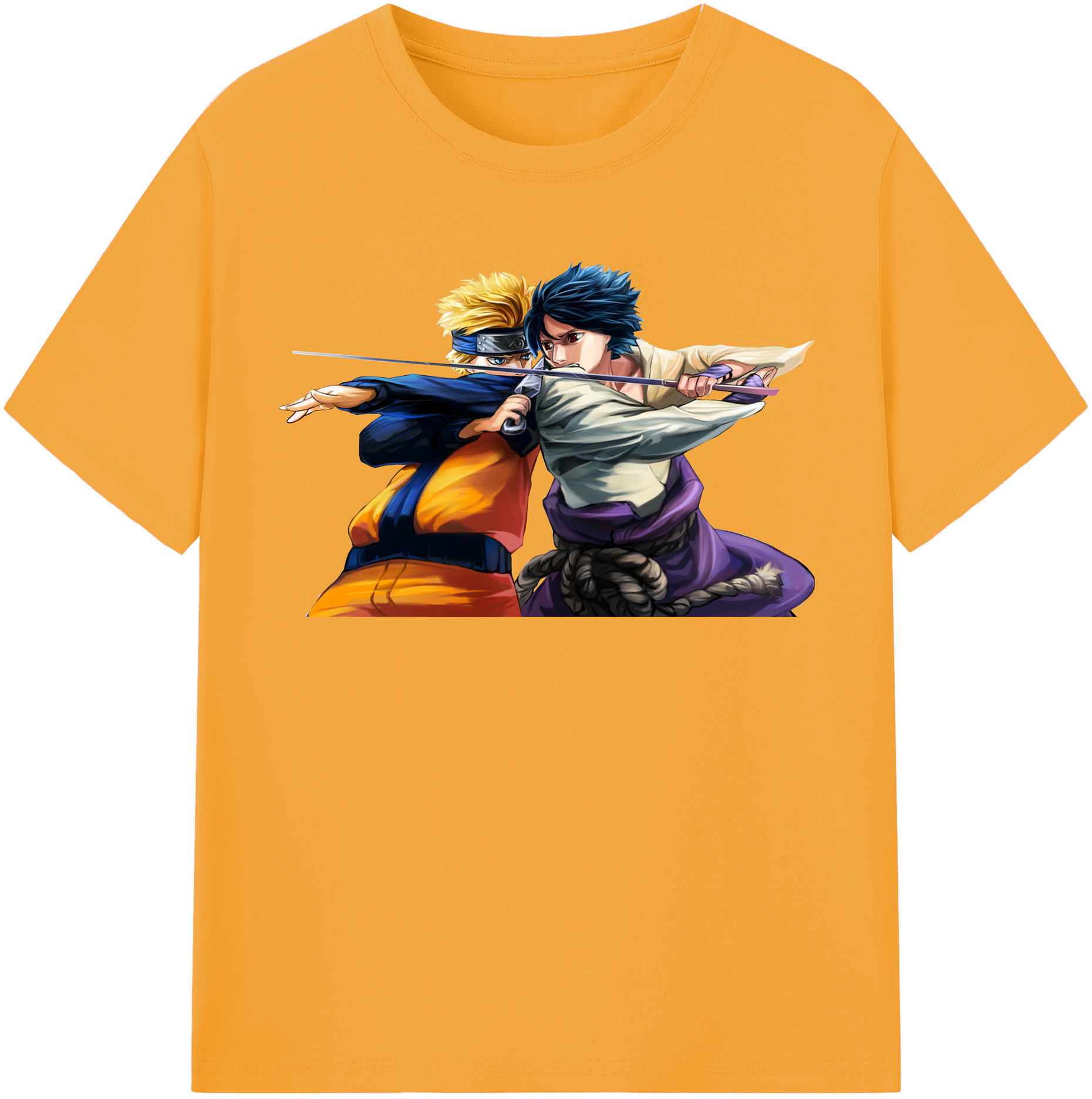 （画像用） NARUTO -ナルト- うずまき ナルト Uzumaki Naruto 綿100％半袖Tシャツ（フロントプリント）