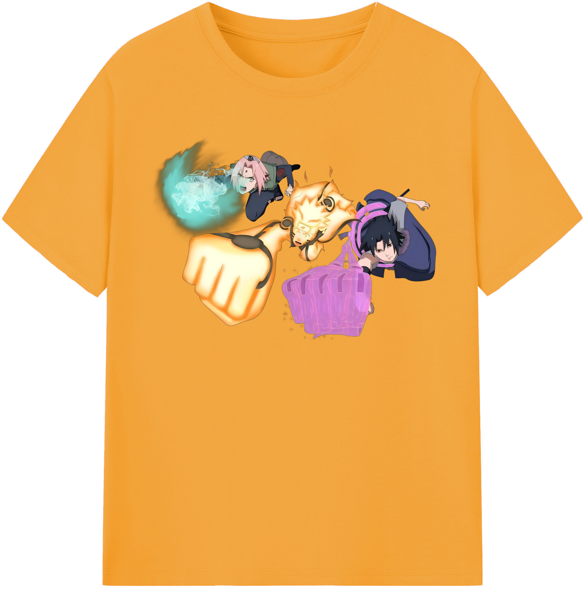 （画像用） NARUTO -ナルト- うずまき ナルト Uzumaki Naruto 綿100％半袖Tシャツ（フロントプリント）