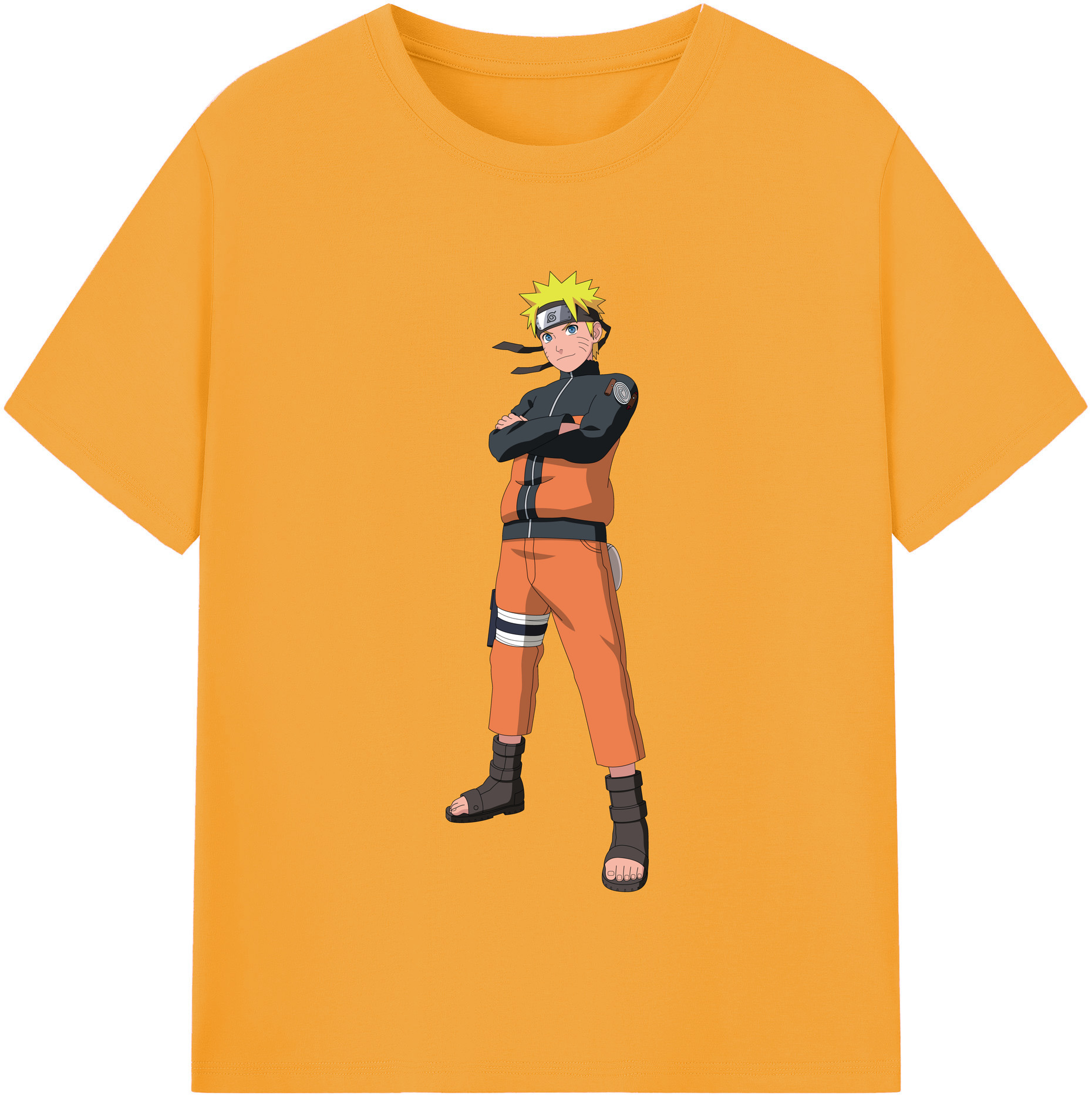 （画像用） NARUTO -ナルト- うずまき ナルト Uzumaki Naruto 綿100％半袖Tシャツ（フロントプリント）