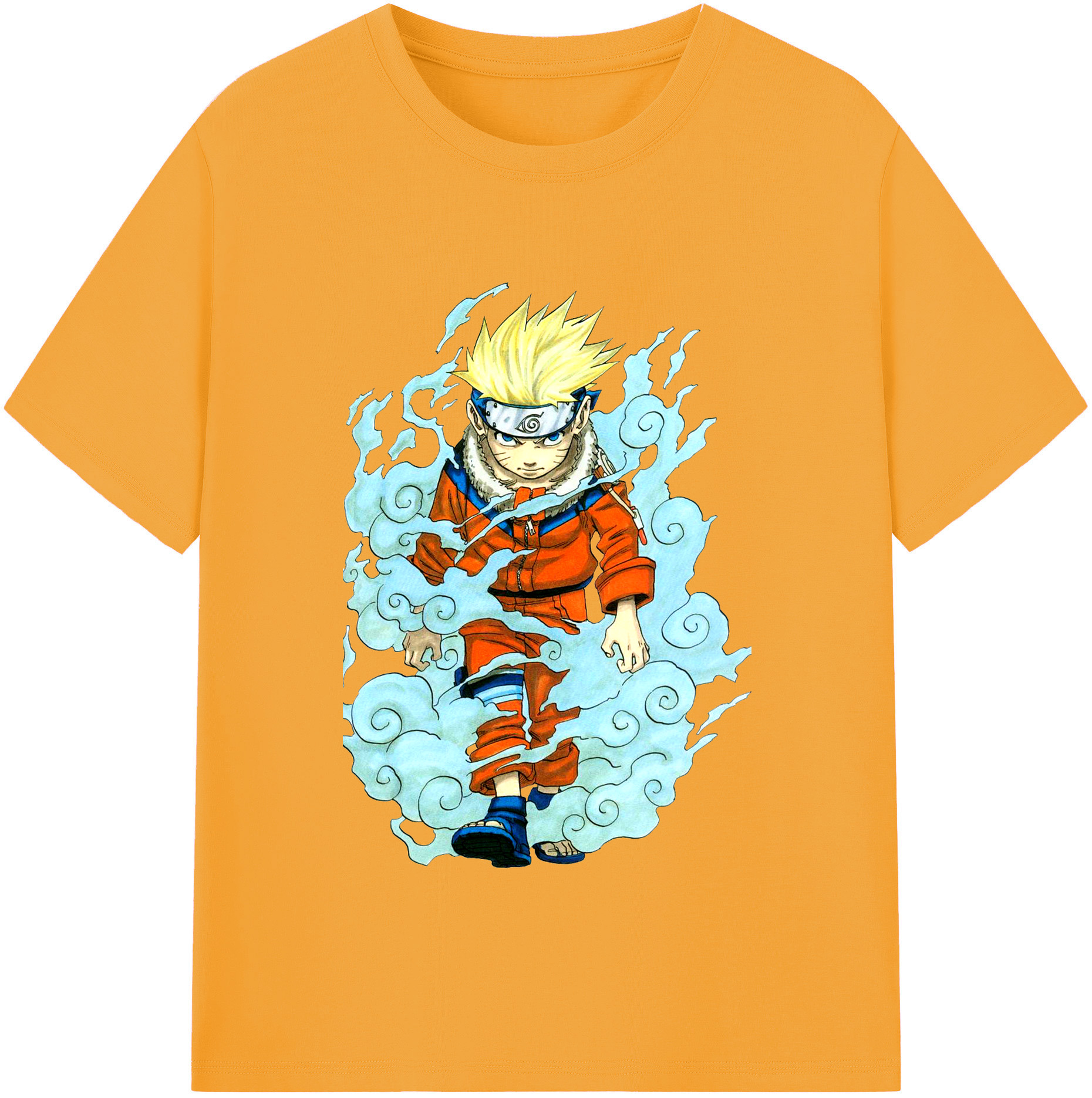 （画像用） NARUTO -ナルト- うずまき ナルト Uzumaki Naruto 綿100％半袖Tシャツ（フロントプリント）