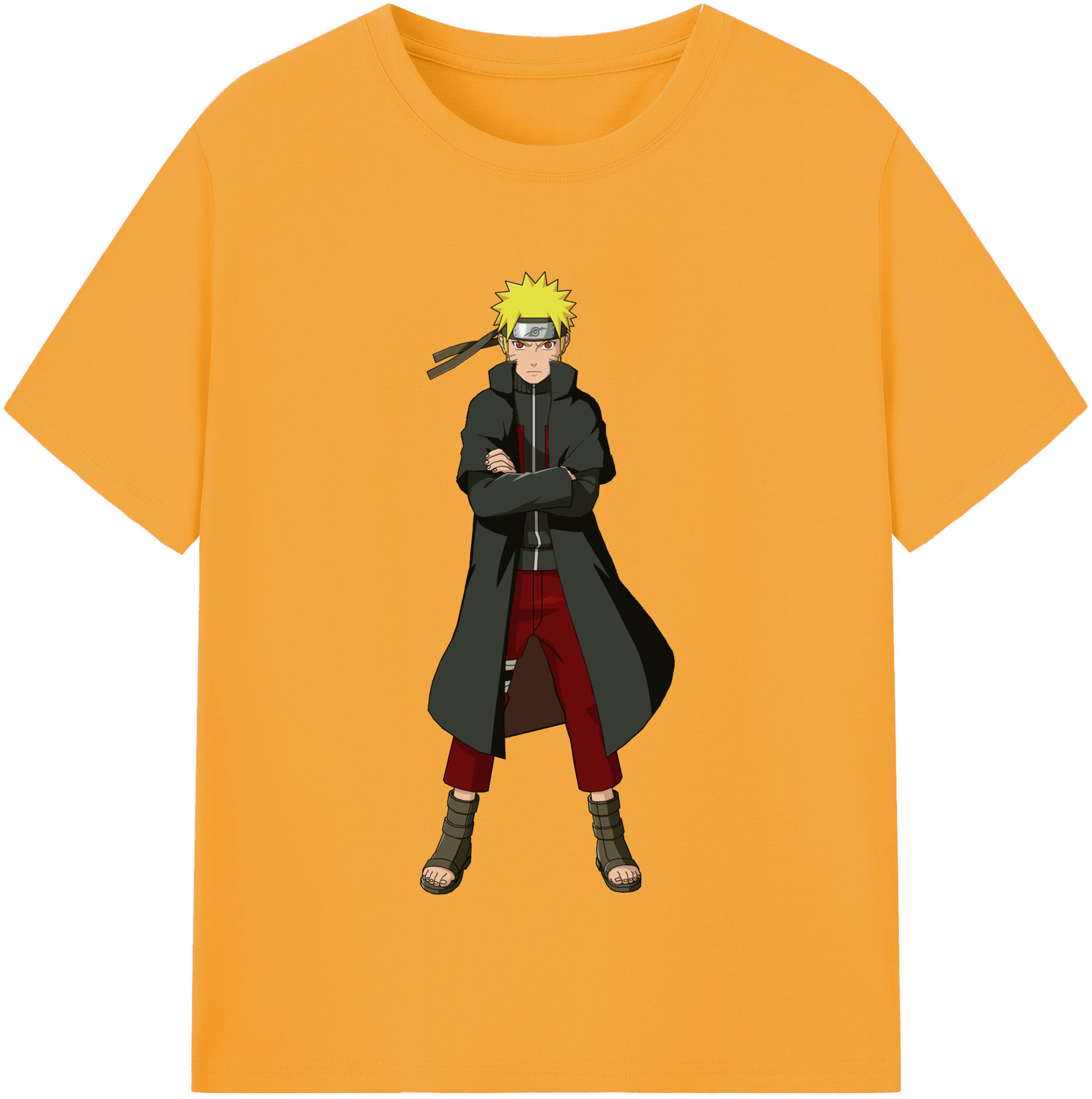 （画像用） NARUTO -ナルト- うずまき ナルト Uzumaki Naruto 綿100％半袖Tシャツ（フロントプリント）