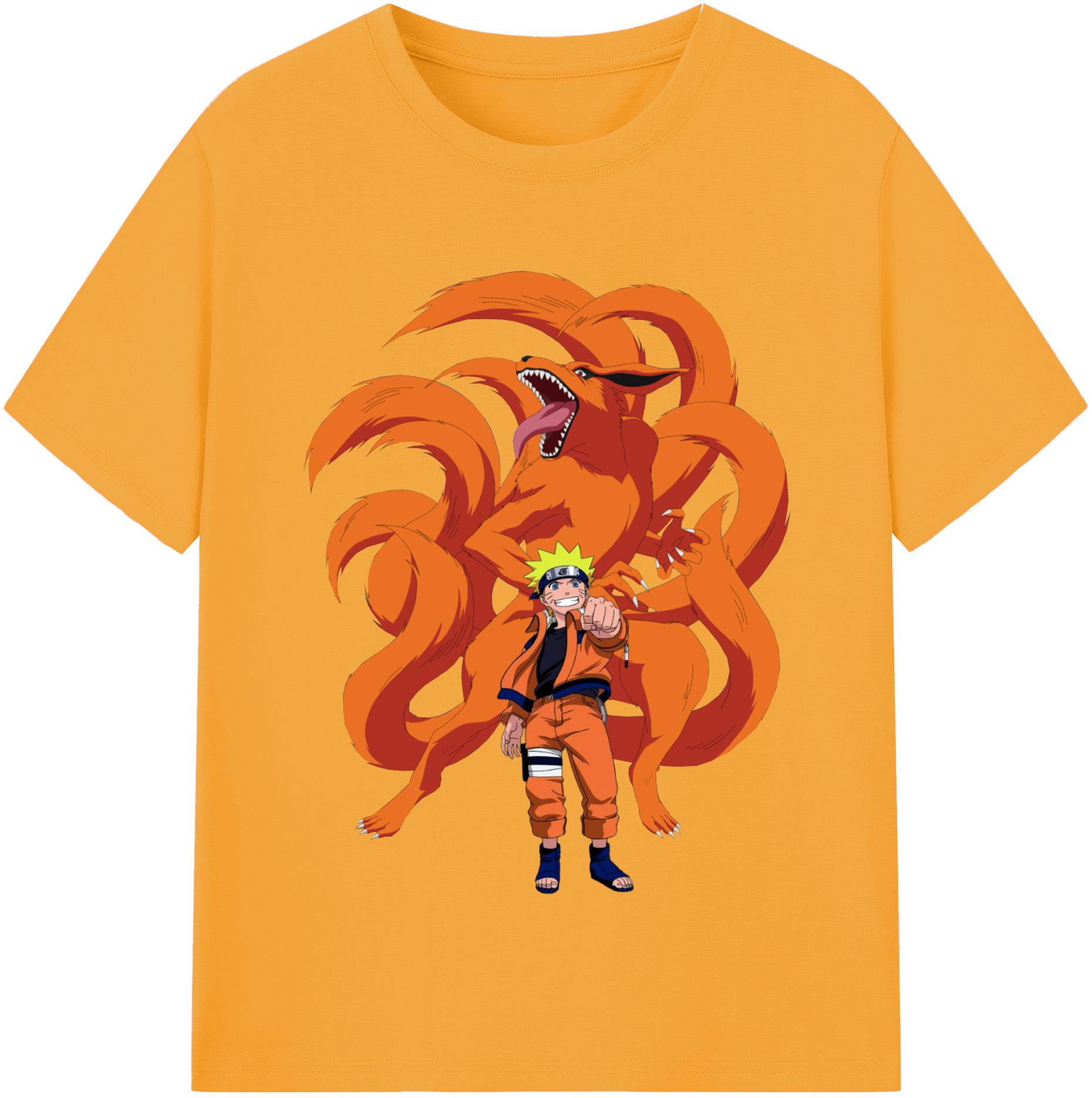 （画像用） NARUTO -ナルト- うずまき ナルト Uzumaki Naruto 綿100％半袖Tシャツ（フロントプリント）