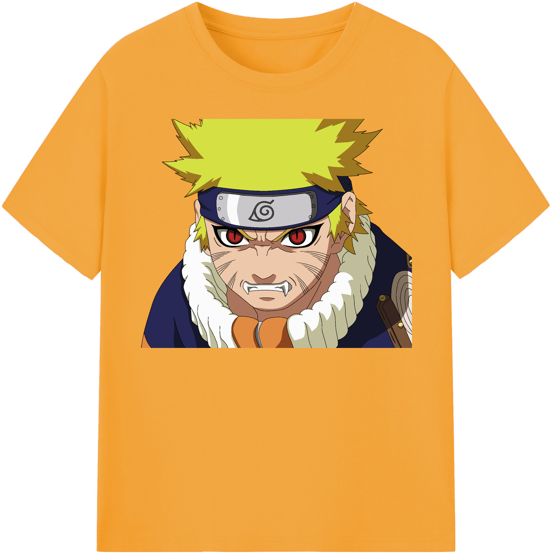（画像用） NARUTO -ナルト- うずまき ナルト Uzumaki Naruto 綿100％半袖Tシャツ（フロントプリント）