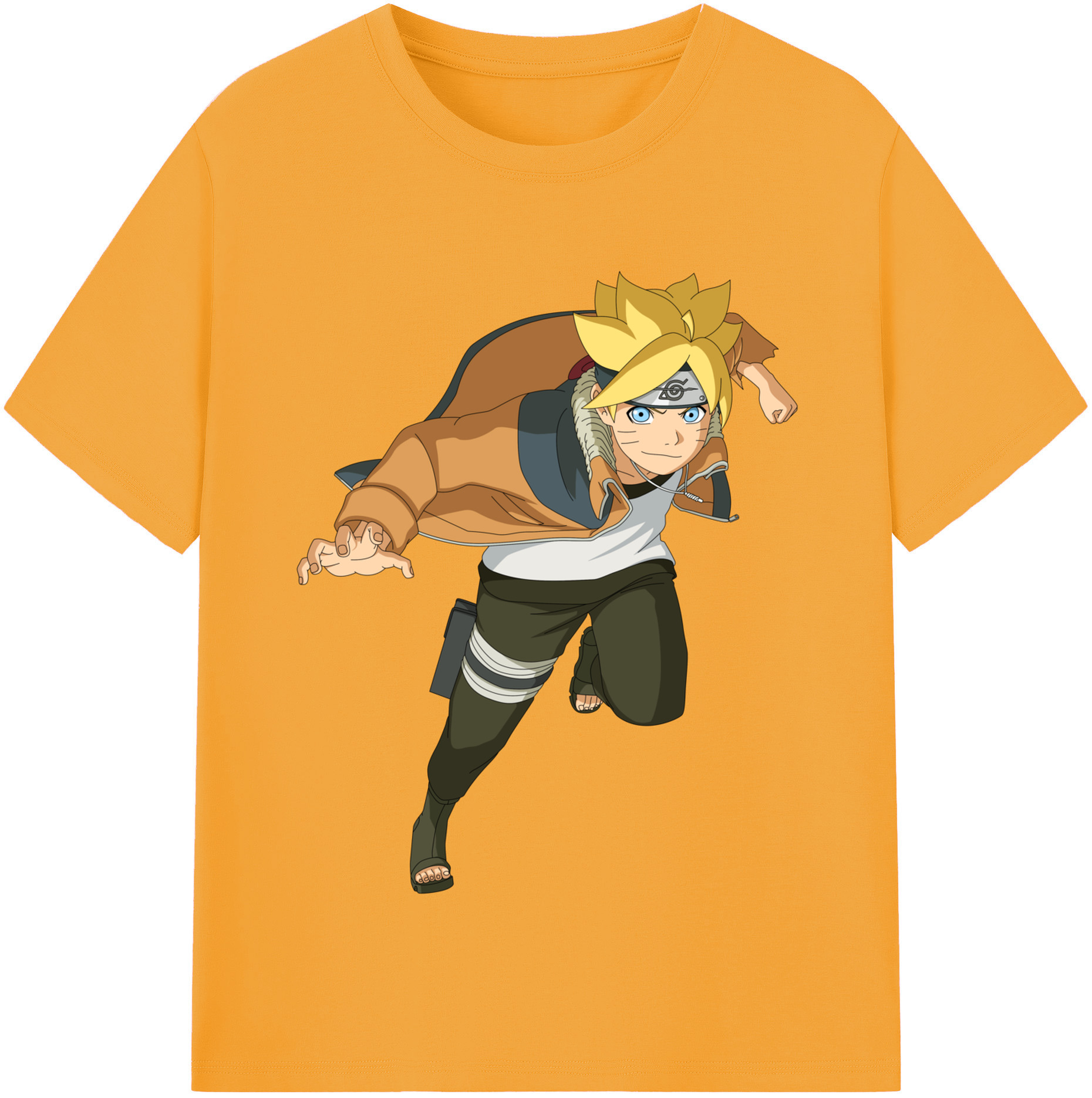 （画像用） NARUTO -ナルト- うずまき ナルト Uzumaki Naruto 綿100％半袖Tシャツ（フロントプリント）