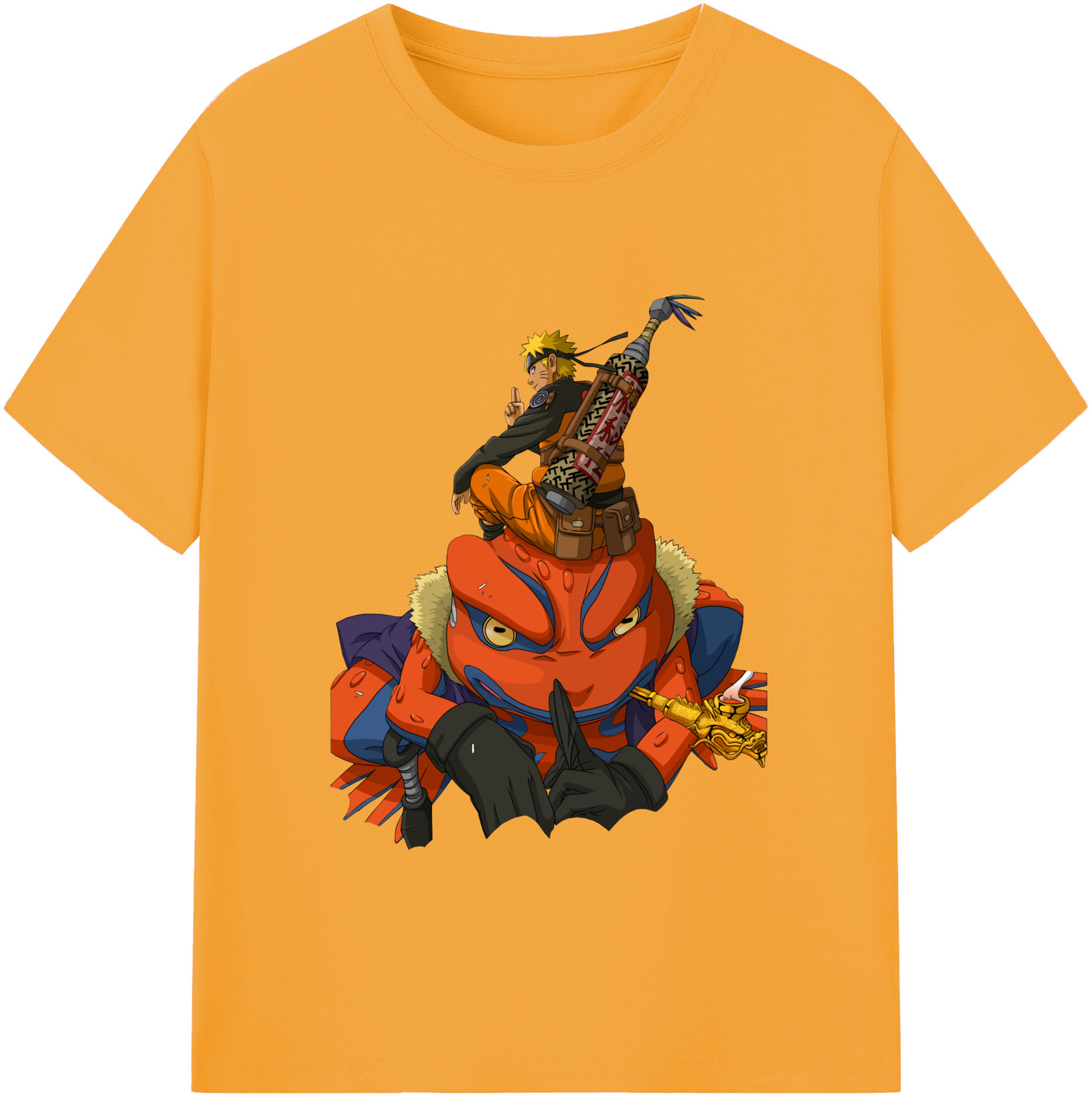 （画像用） NARUTO -ナルト- うずまき ナルト Uzumaki Naruto 綿100％半袖Tシャツ（フロントプリント）
