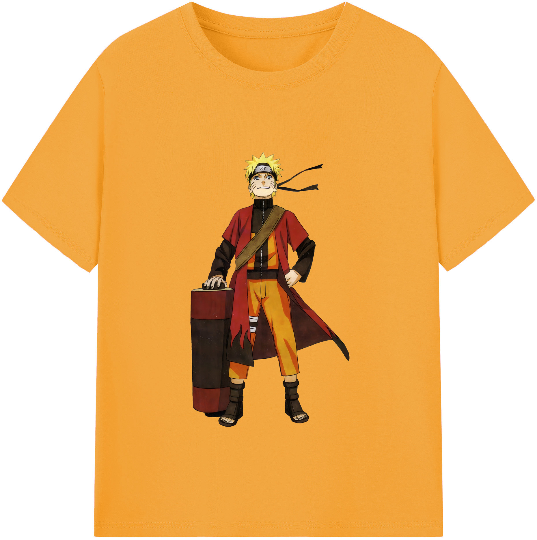 （画像用） NARUTO -ナルト- うずまき ナルト Uzumaki Naruto 綿100％半袖Tシャツ（フロントプリント）