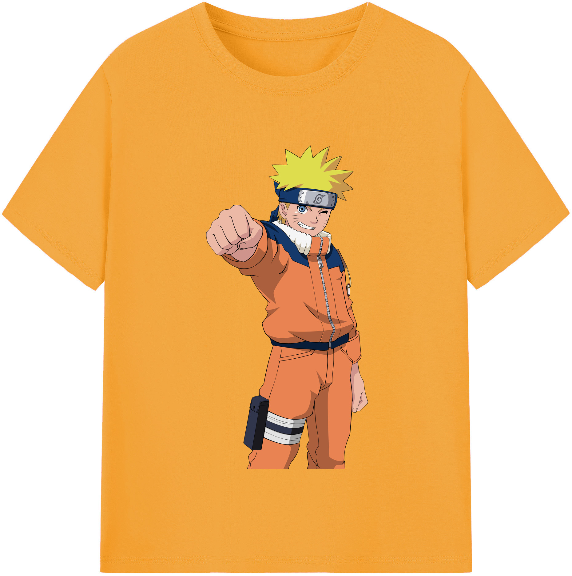 （画像用） NARUTO -ナルト- うずまき ナルト Uzumaki Naruto 綿100％半袖Tシャツ（フロントプリント）
