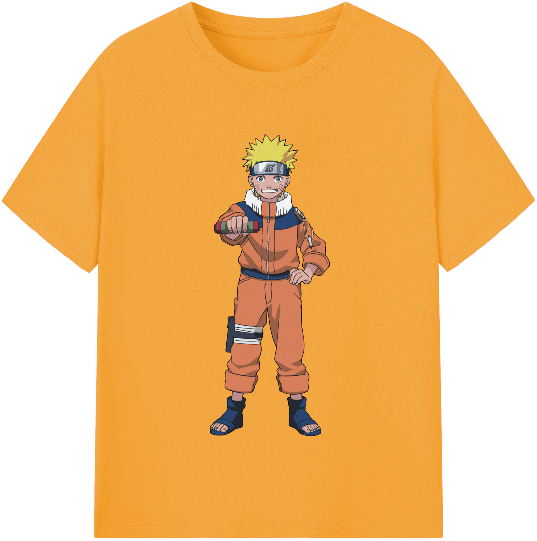 （画像用） NARUTO -ナルト- うずまき ナルト Uzumaki Naruto 綿100％半袖Tシャツ（フロントプリント）