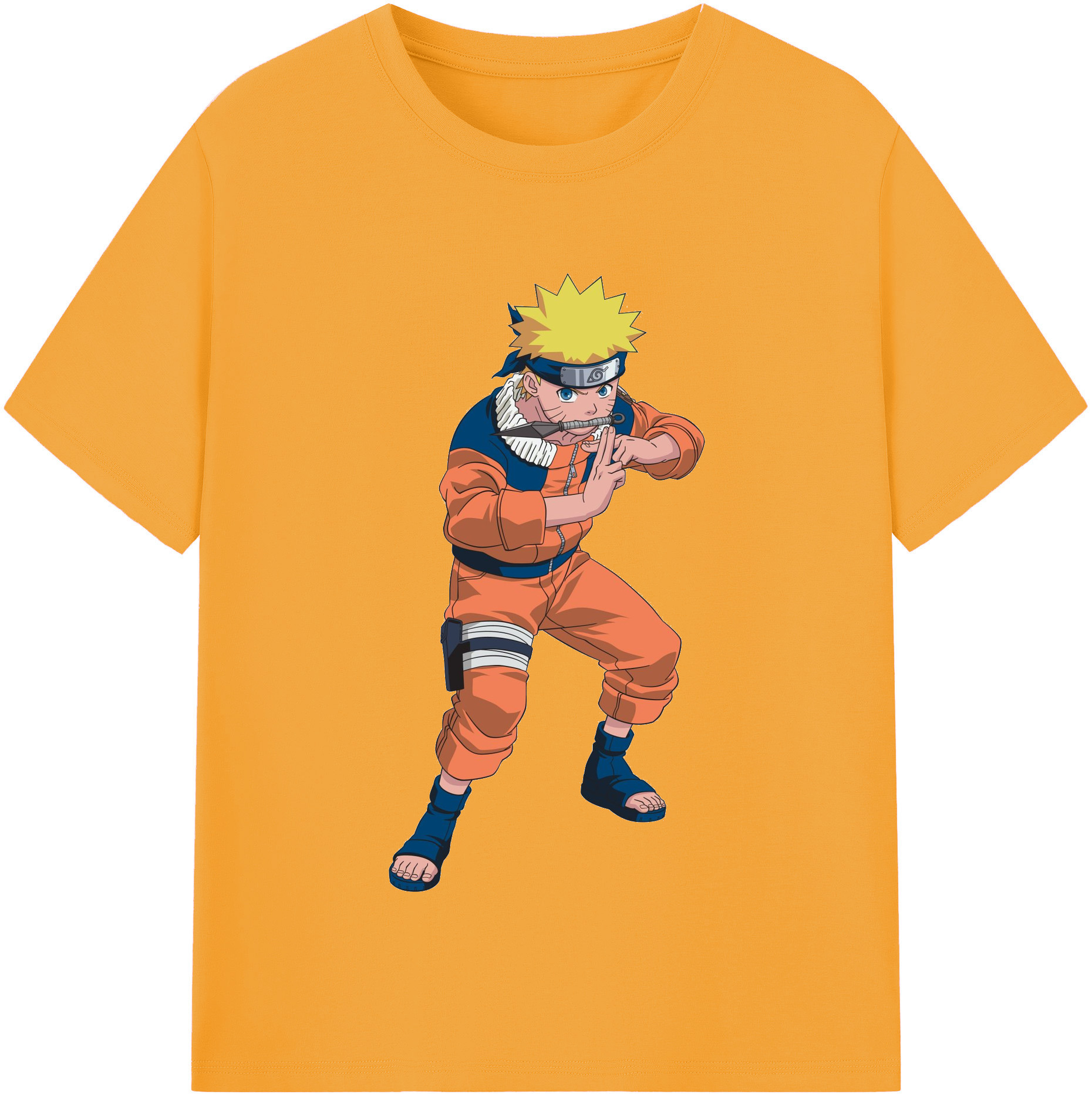 （画像用） NARUTO -ナルト- うずまき ナルト Uzumaki Naruto 綿100％半袖Tシャツ（フロントプリント）