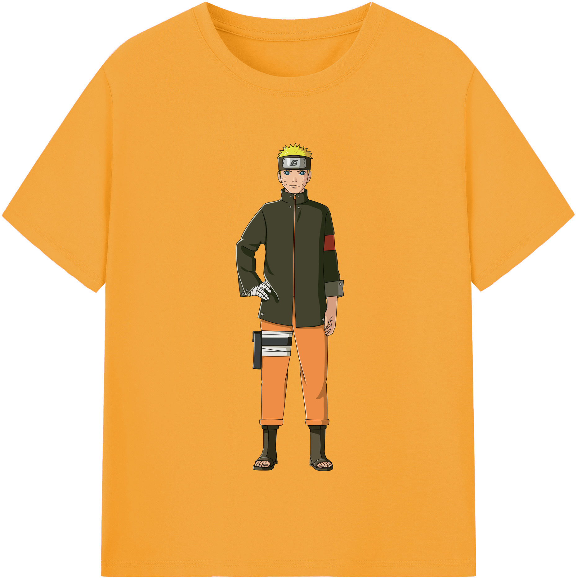 （画像用） NARUTO -ナルト- うずまき ナルト Uzumaki Naruto 綿100％半袖Tシャツ（フロントプリント）