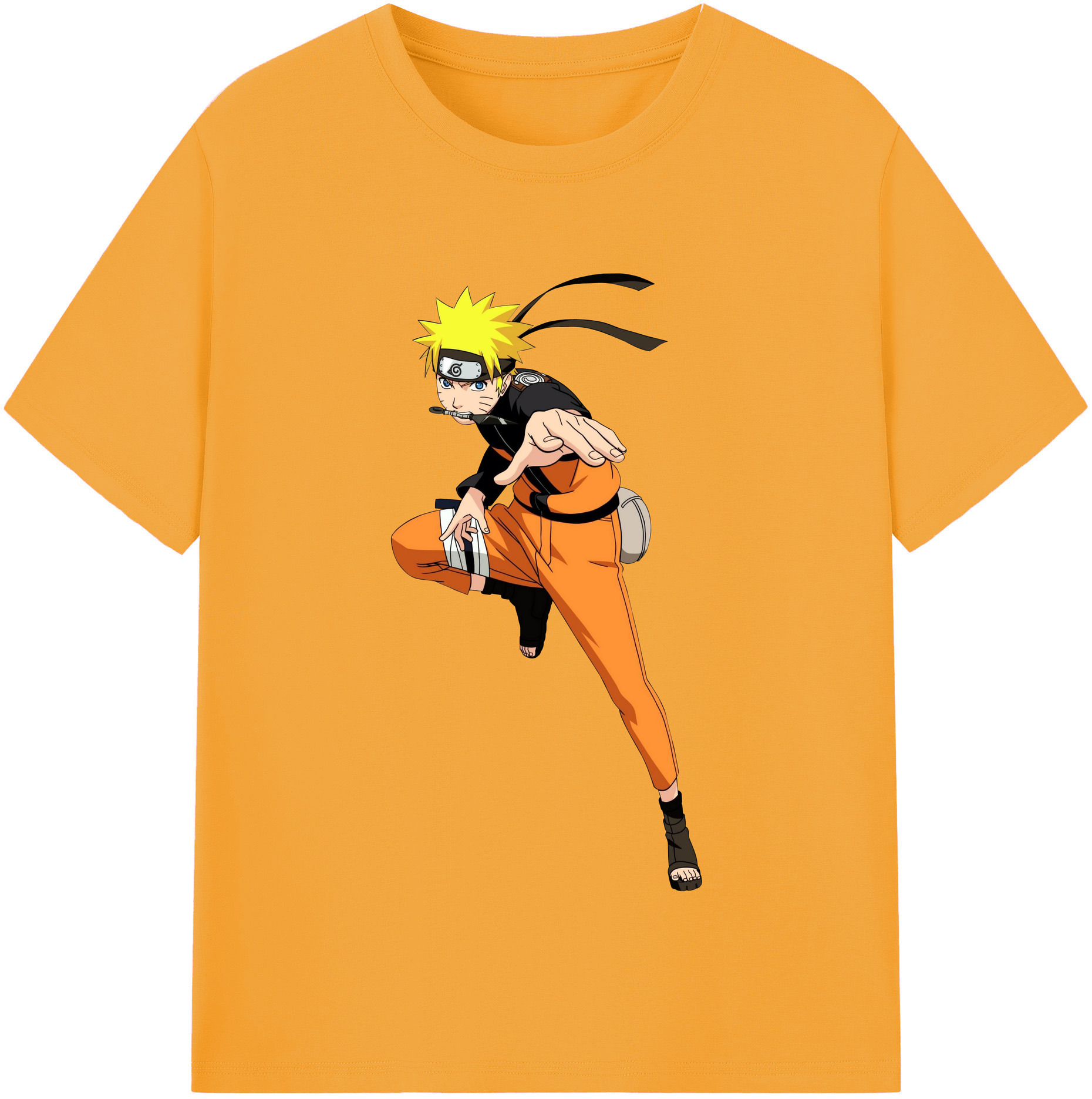 （画像用） NARUTO -ナルト- うずまき ナルト Uzumaki Naruto 綿100％半袖Tシャツ（フロントプリント）