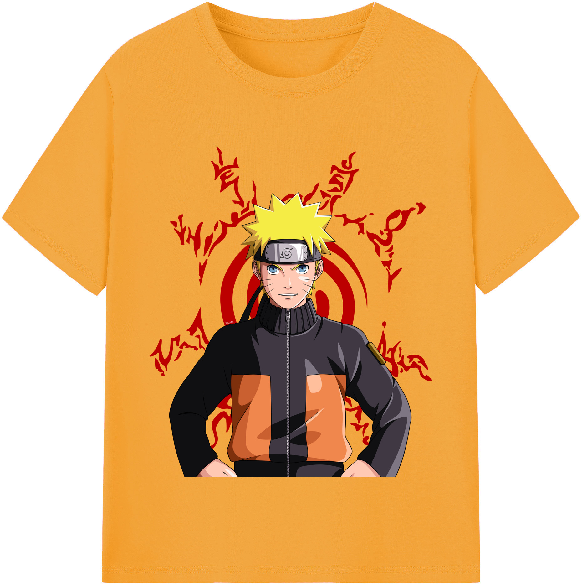 （画像用） NARUTO -ナルト- うずまき ナルト Uzumaki Naruto 綿100％半袖Tシャツ（フロントプリント）