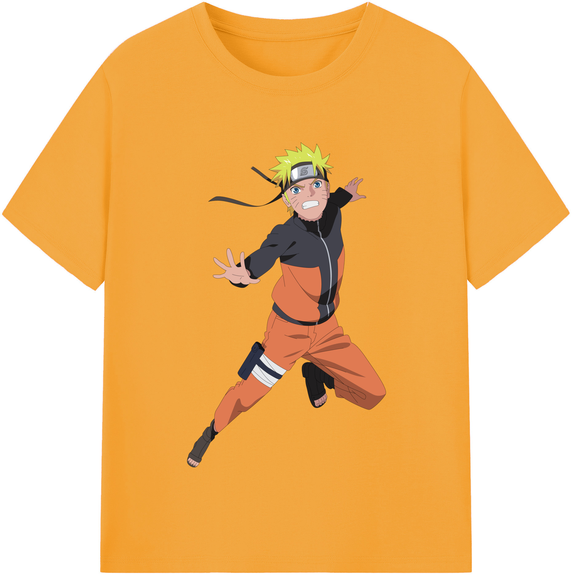 （画像用） NARUTO -ナルト- うずまき ナルト Uzumaki Naruto 綿100％半袖Tシャツ（フロントプリント）