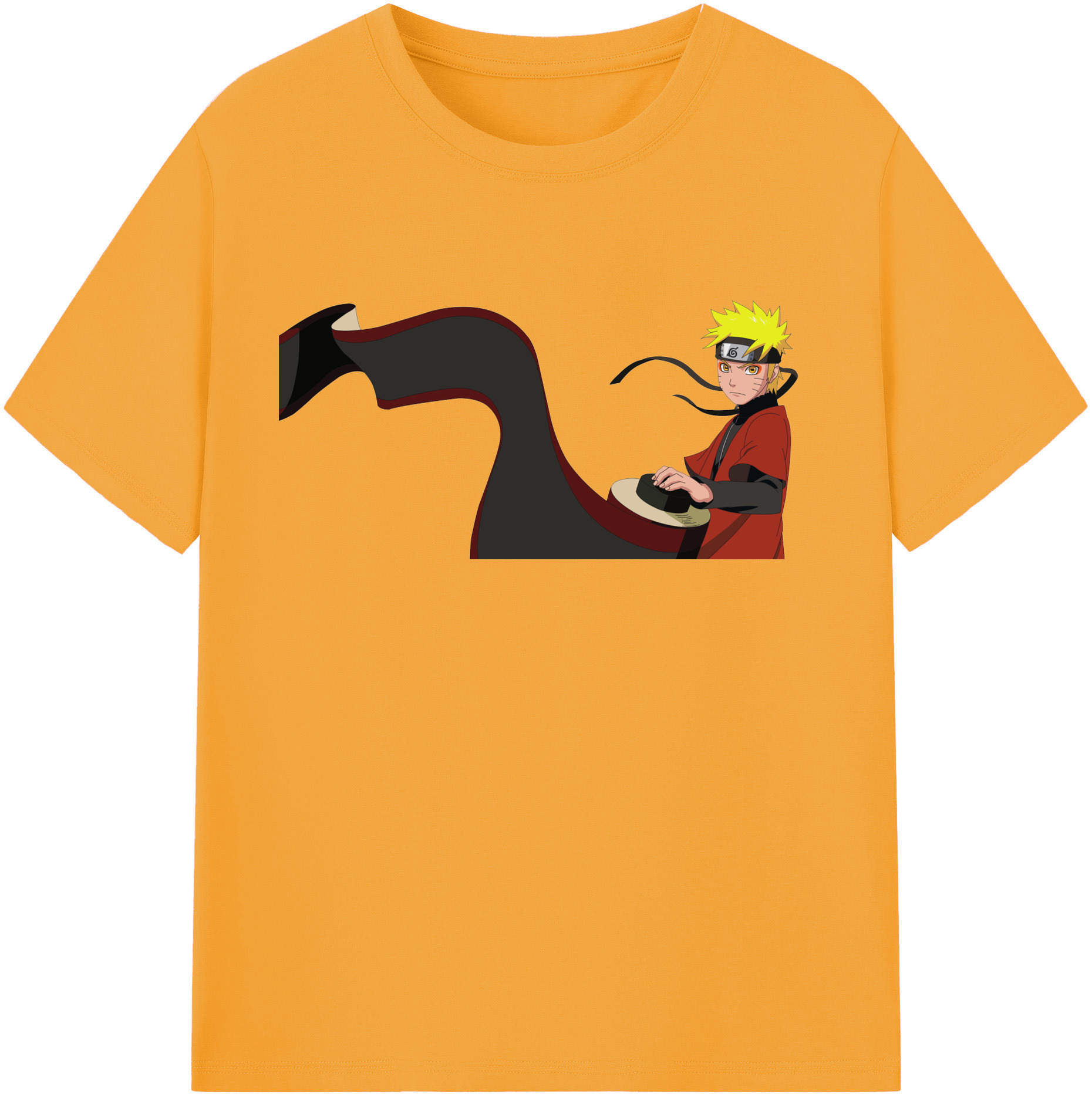 （画像用） NARUTO -ナルト- うずまき ナルト Uzumaki Naruto 綿100％半袖Tシャツ（フロントプリント）