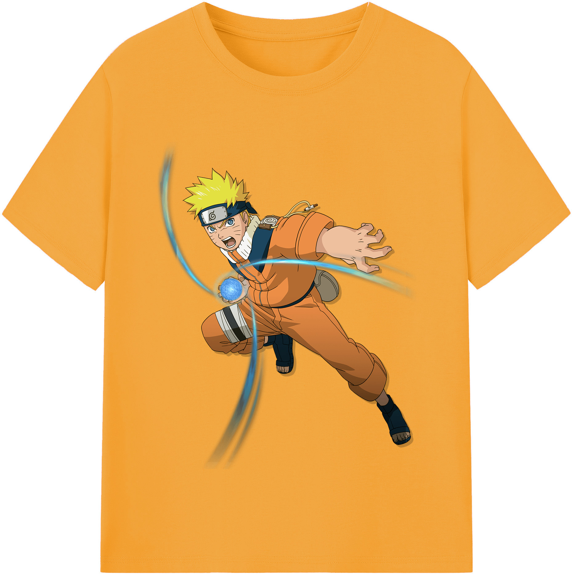 （画像用） NARUTO -ナルト- うずまき ナルト Uzumaki Naruto 綿100％半袖Tシャツ（フロントプリント）