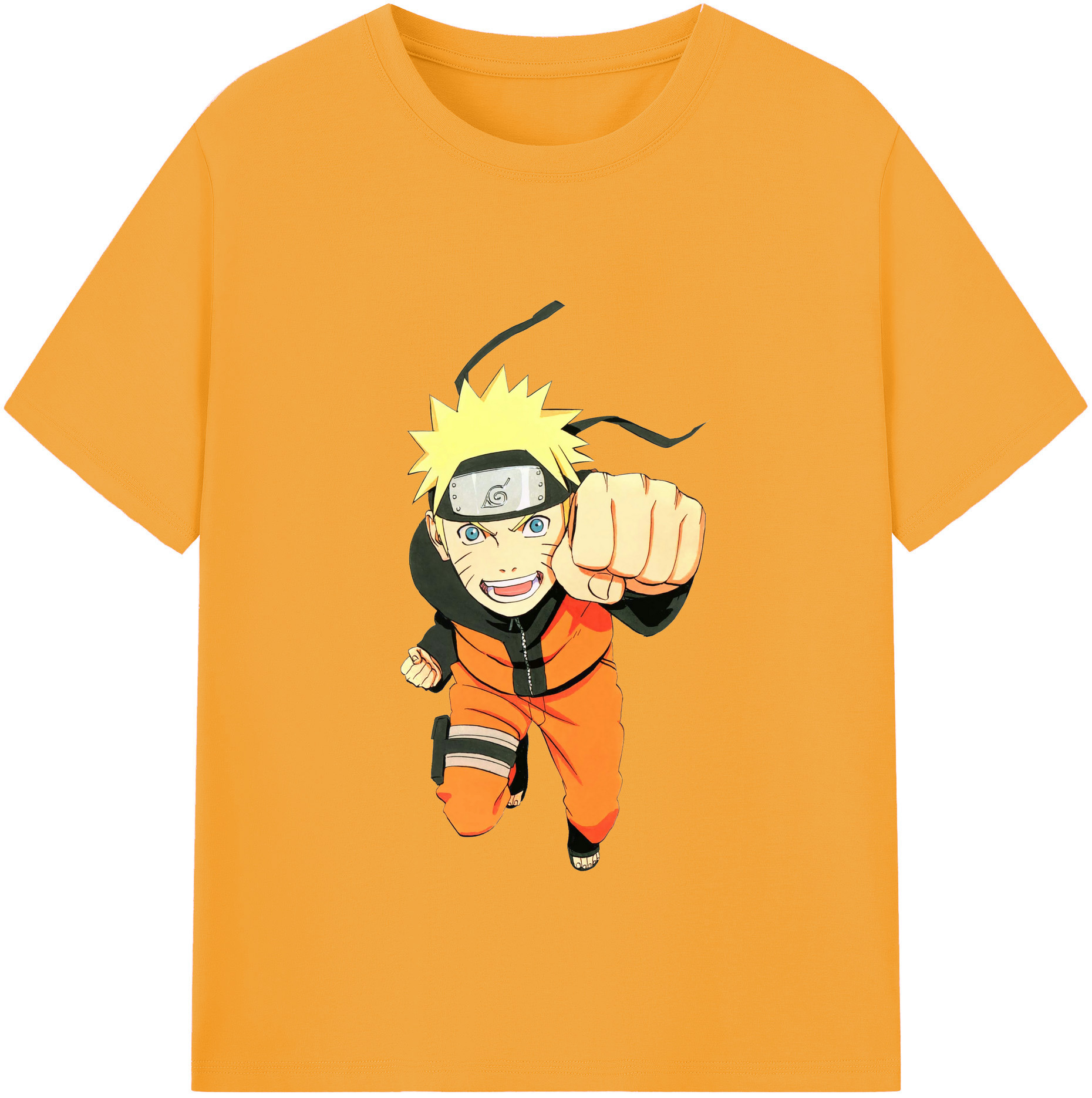 （画像用） NARUTO -ナルト- うずまき ナルト Uzumaki Naruto 綿100％半袖Tシャツ（フロントプリント）