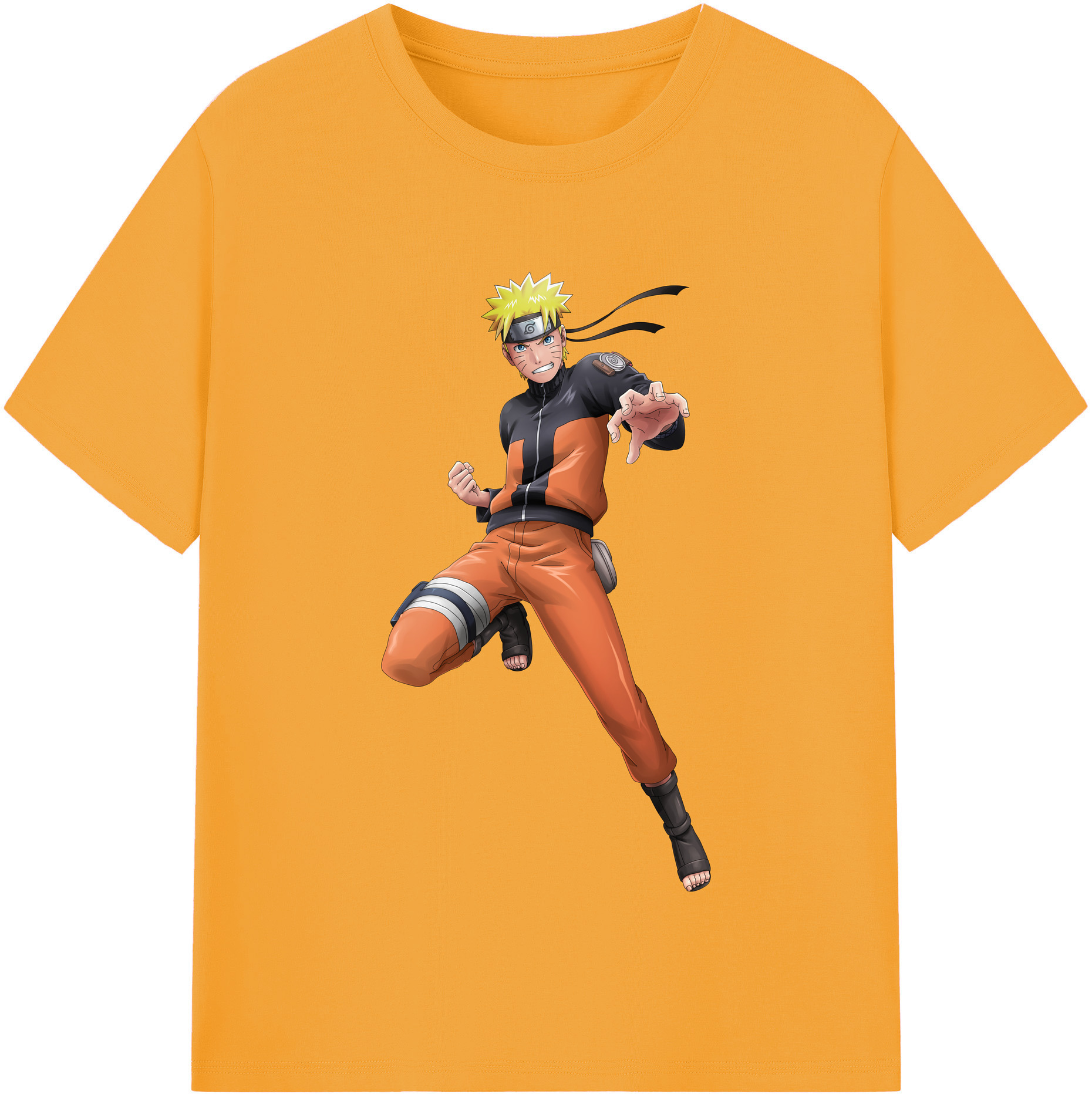 （画像用） NARUTO -ナルト- うずまき ナルト Uzumaki Naruto 綿100％半袖Tシャツ（フロントプリント）