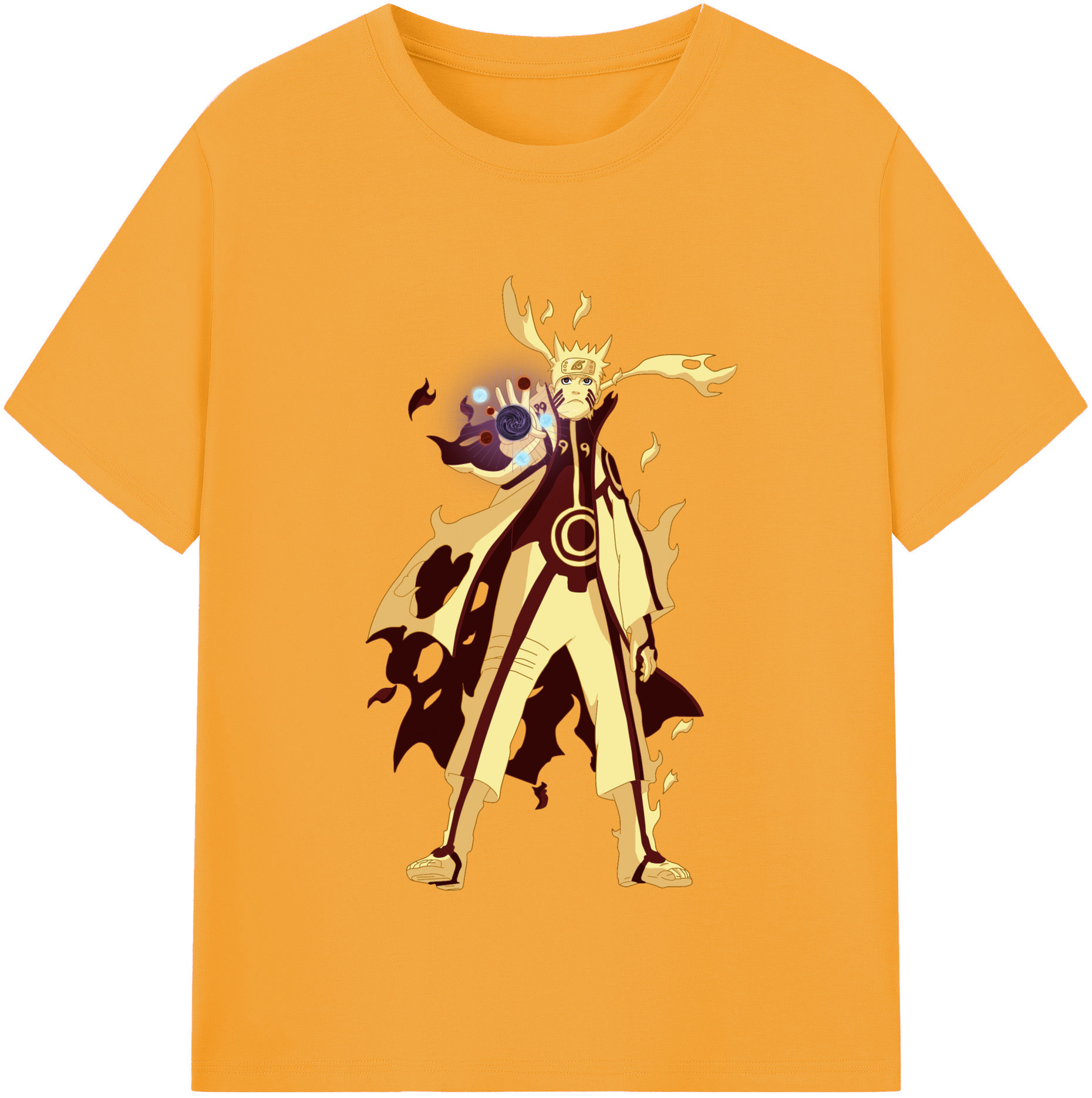 （画像用） NARUTO -ナルト- うずまき ナルト Uzumaki Naruto 綿100％半袖Tシャツ（フロントプリント）