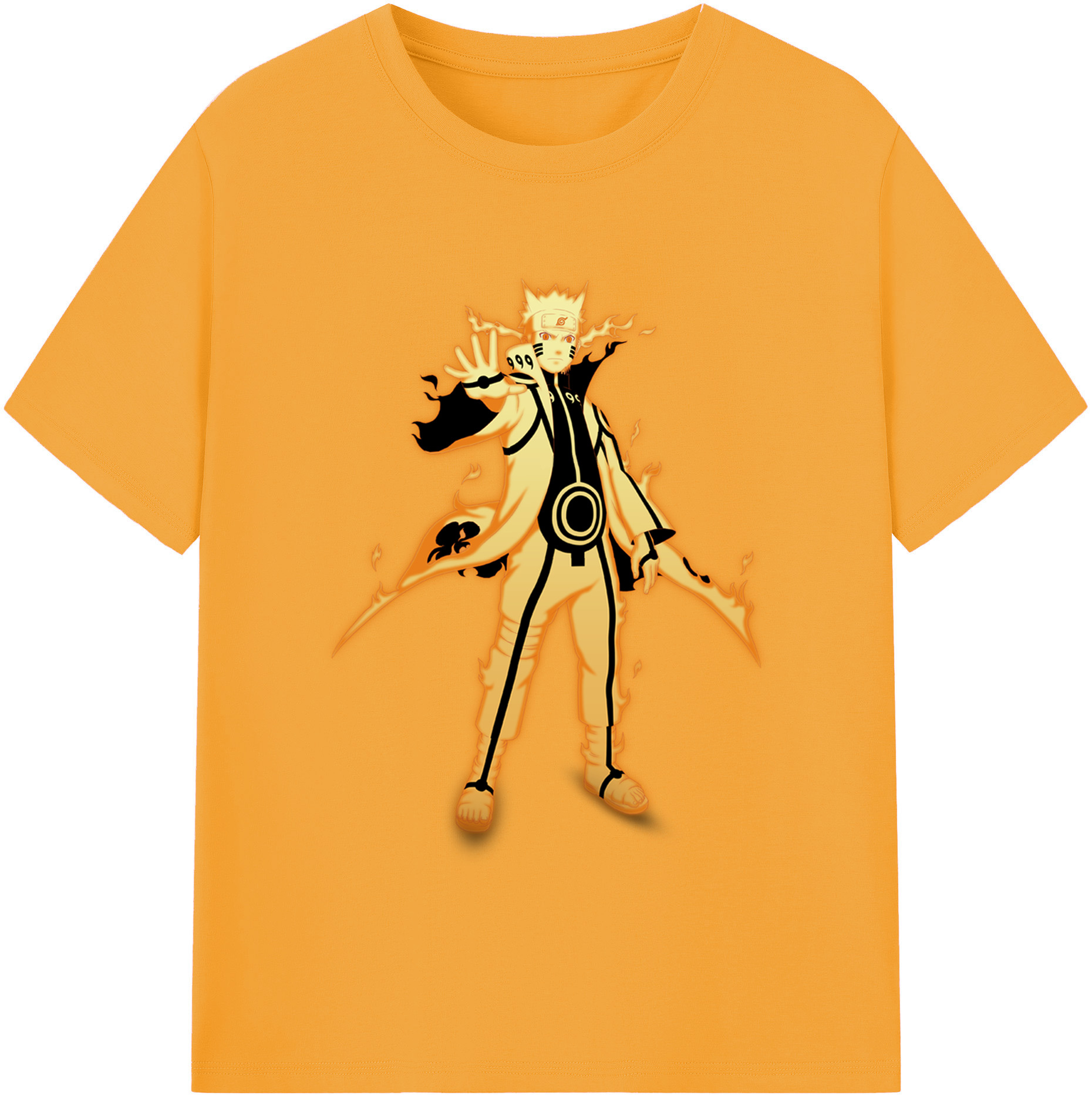 （画像用） NARUTO -ナルト- うずまき ナルト Uzumaki Naruto 綿100％半袖Tシャツ（フロントプリント）