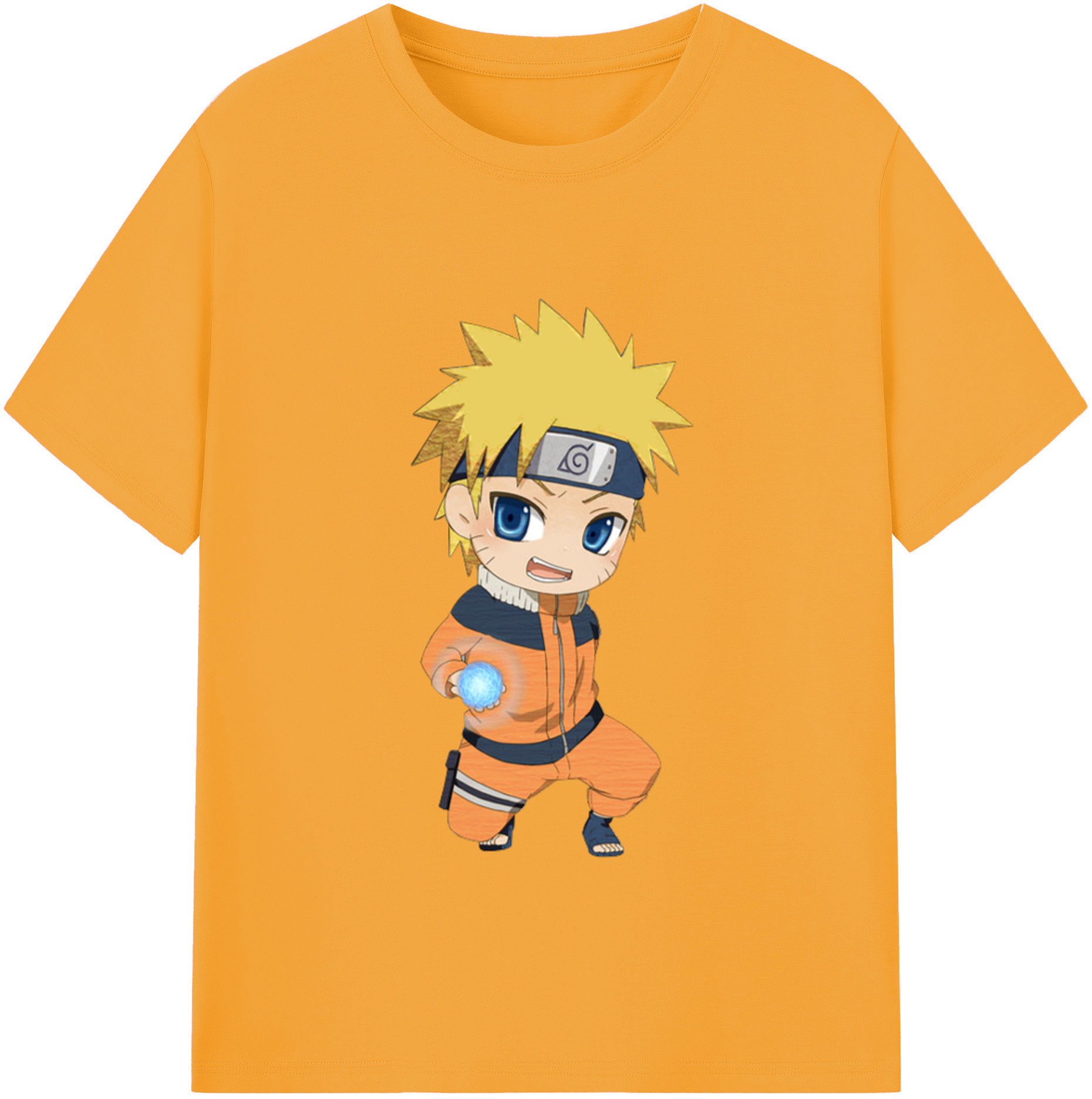 （画像用） NARUTO -ナルト- うずまき ナルト Uzumaki Naruto 綿100％半袖Tシャツ（フロントプリント）