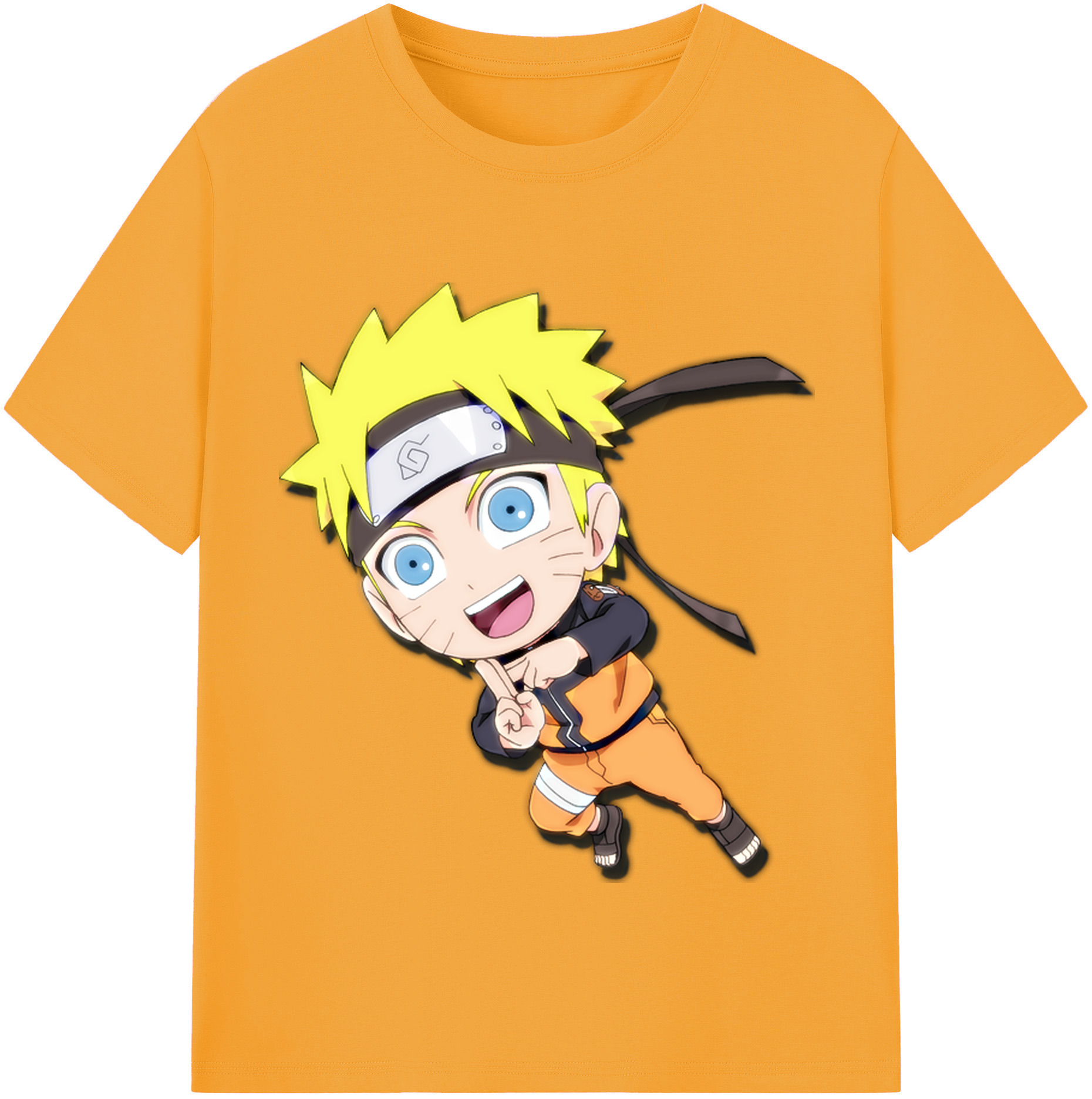 （画像用） NARUTO -ナルト- うずまき ナルト Uzumaki Naruto 綿100％半袖Tシャツ（フロントプリント）