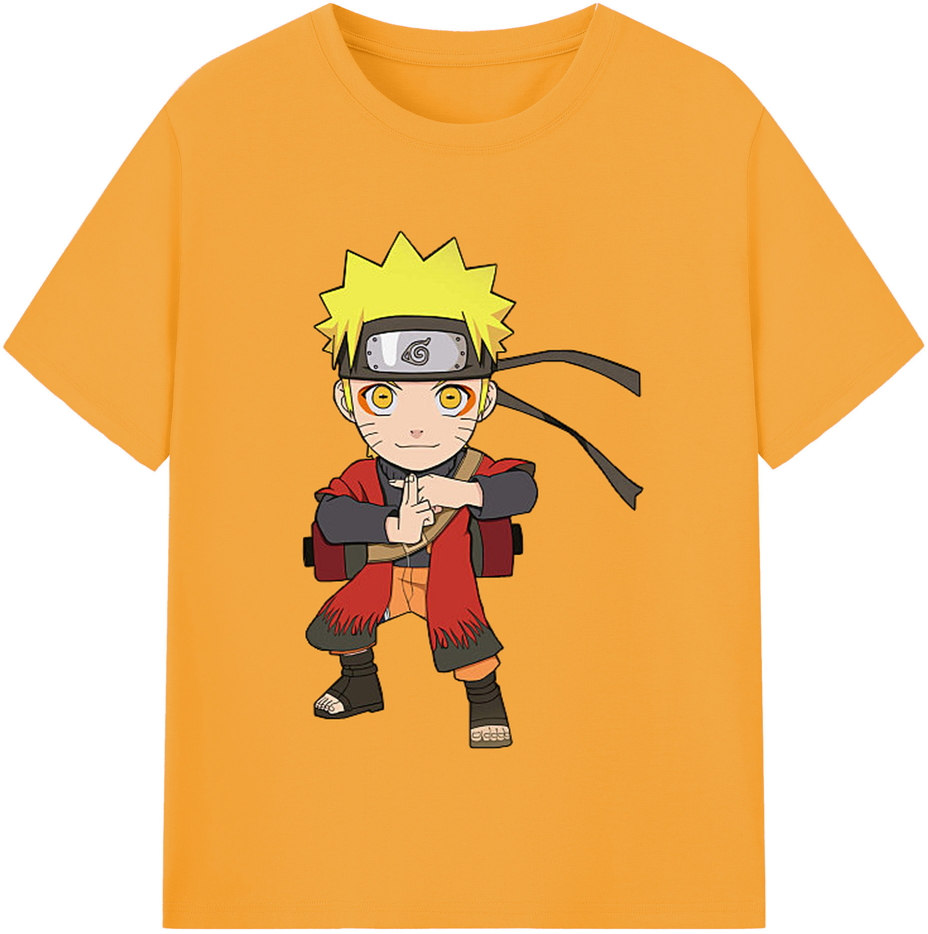 （画像用） NARUTO -ナルト- うずまき ナルト Uzumaki Naruto 綿100％半袖Tシャツ（フロントプリント）
