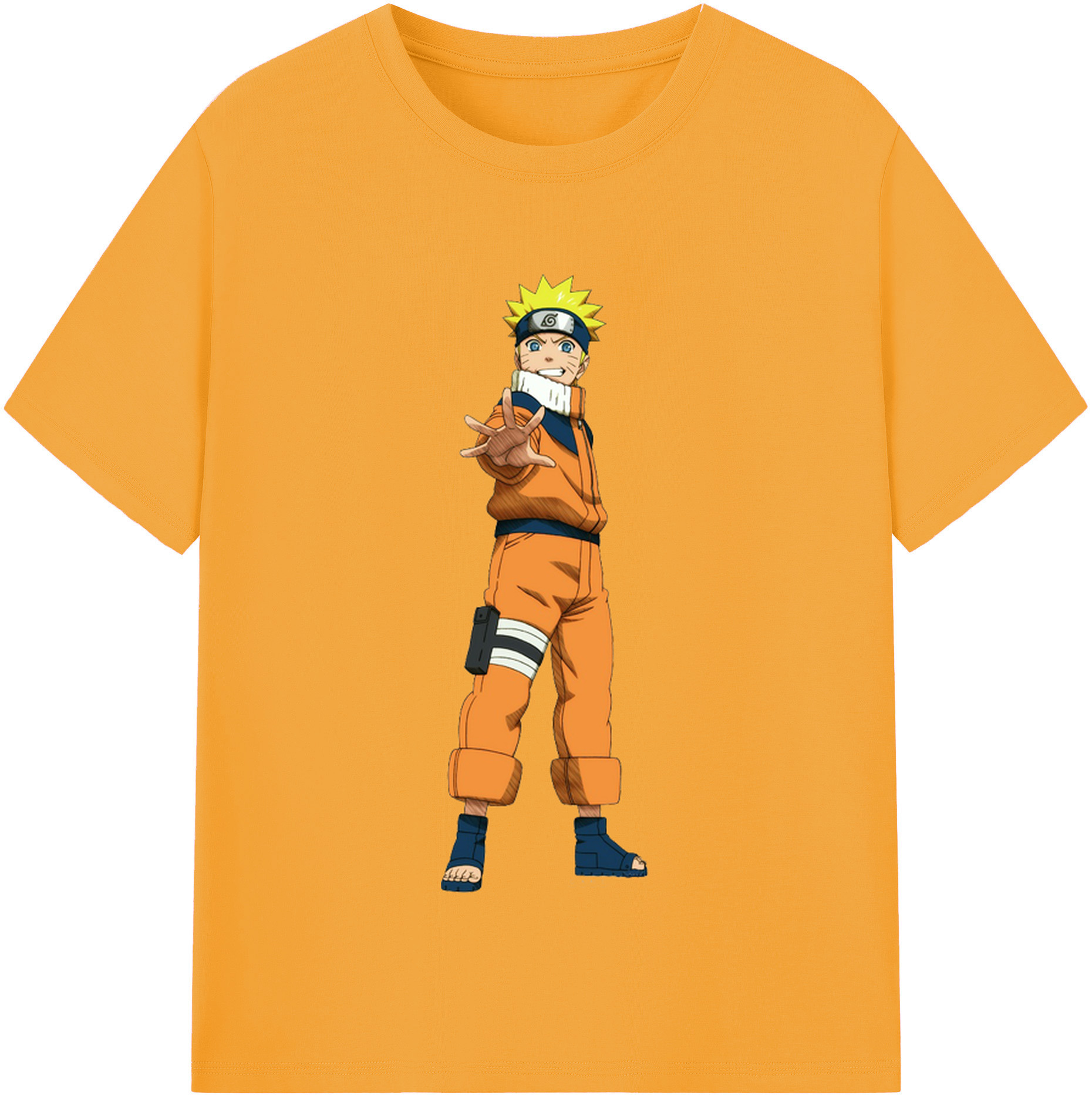 （画像用） NARUTO -ナルト- うずまき ナルト Uzumaki Naruto 綿100％半袖Tシャツ（フロントプリント）