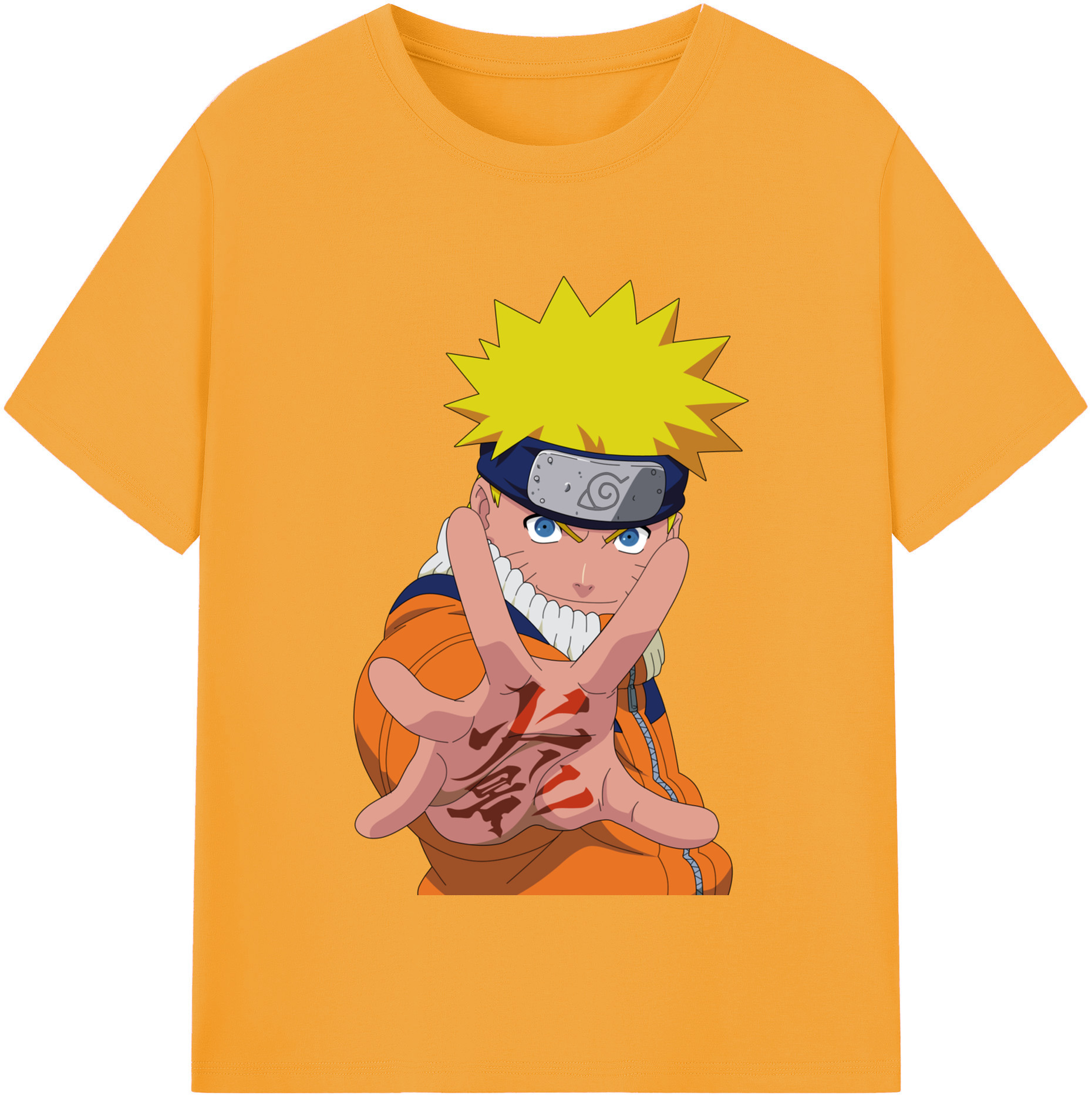 （画像用） NARUTO -ナルト- うずまき ナルト Uzumaki Naruto 綿100％半袖Tシャツ（フロントプリント）