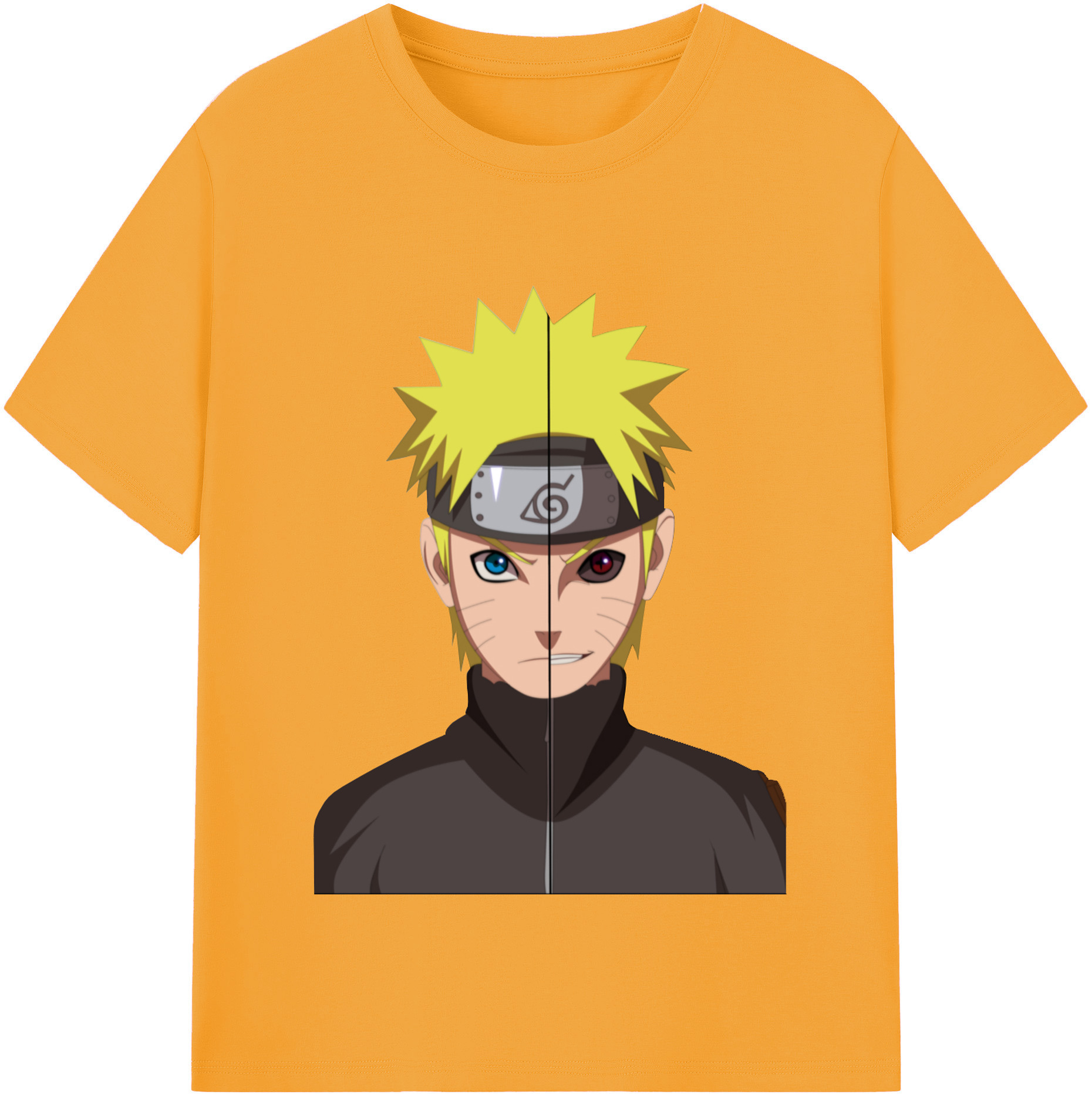 （画像用） NARUTO -ナルト- うずまき ナルト Uzumaki Naruto 綿100％半袖Tシャツ（フロントプリント）
