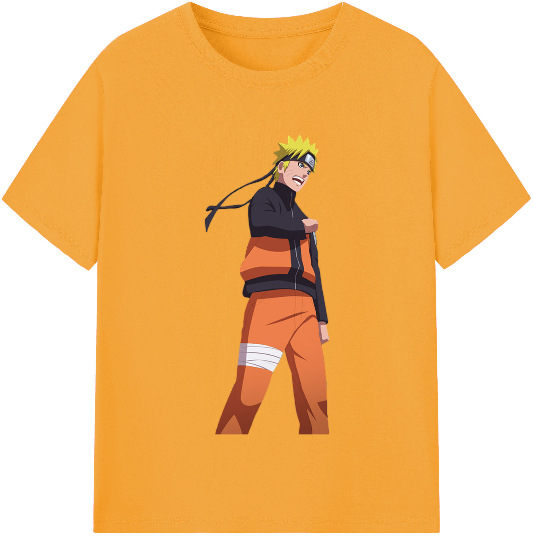 （画像用） NARUTO -ナルト- うずまき ナルト Uzumaki Naruto 綿100％半袖Tシャツ（フロントプリント）