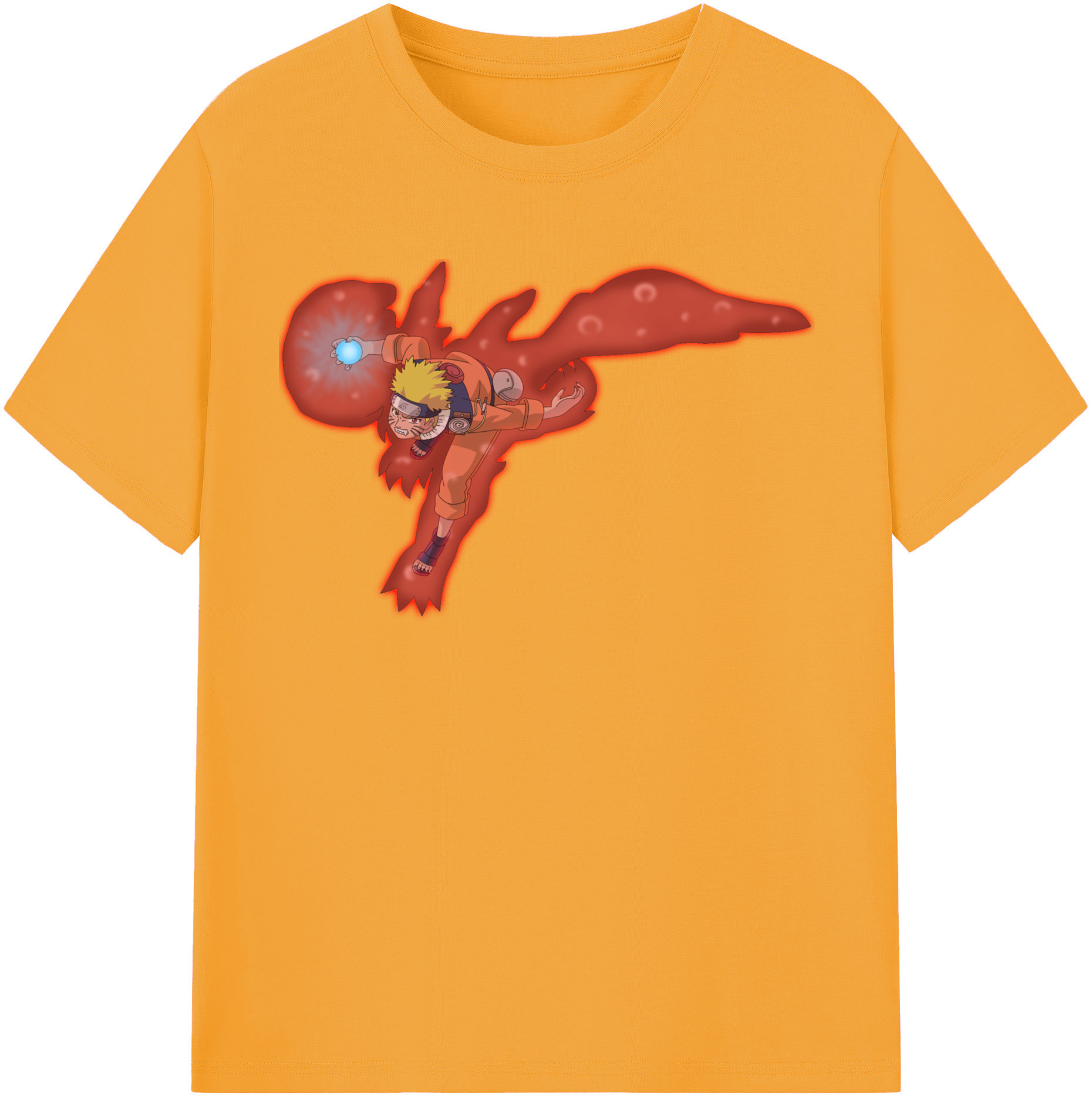 （画像用） NARUTO -ナルト- うずまき ナルト Uzumaki Naruto 綿100％半袖Tシャツ（フロントプリント）
